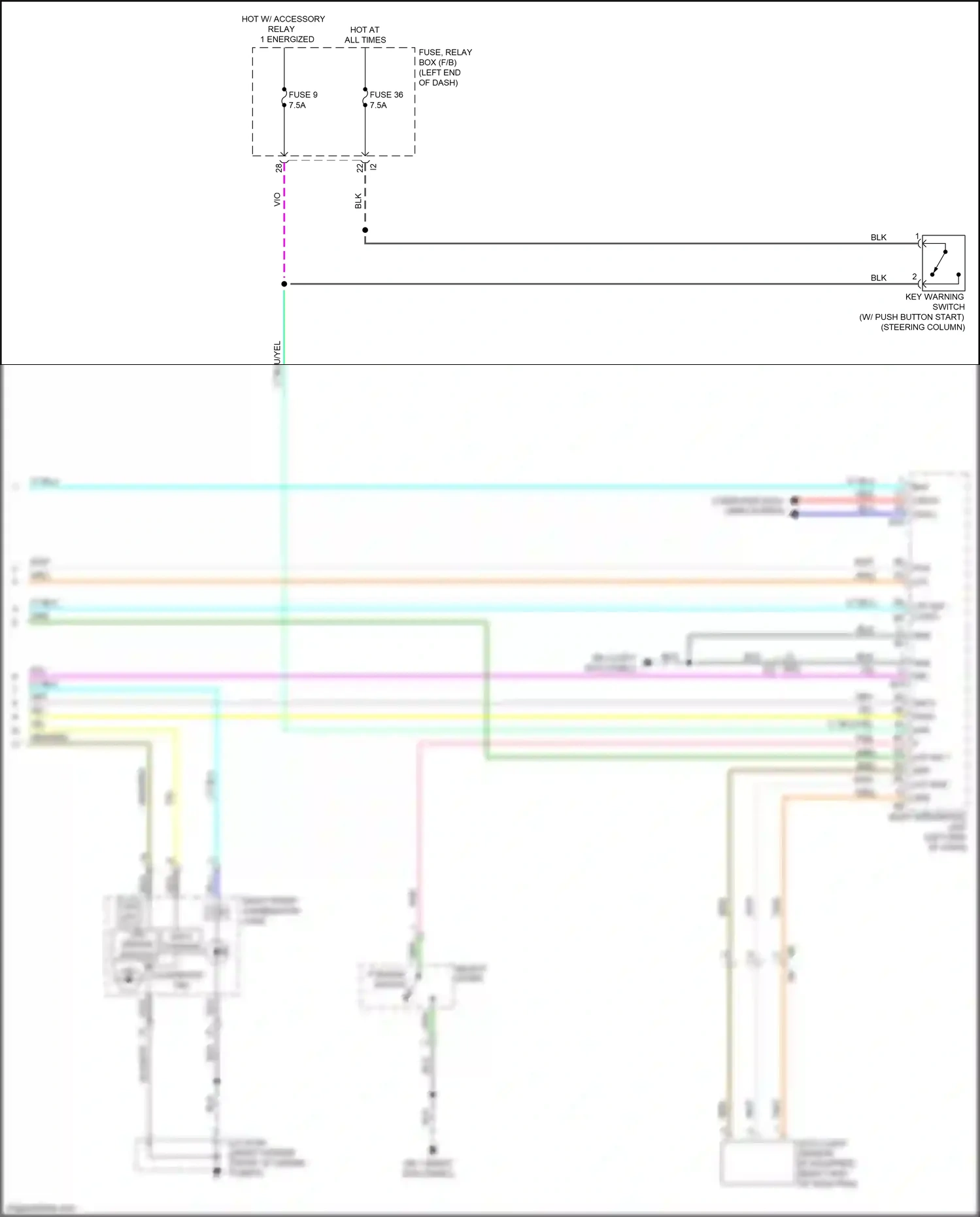 Wiring diagram select lever for Subaru Outback BT (2019-2024) (5 of 7)