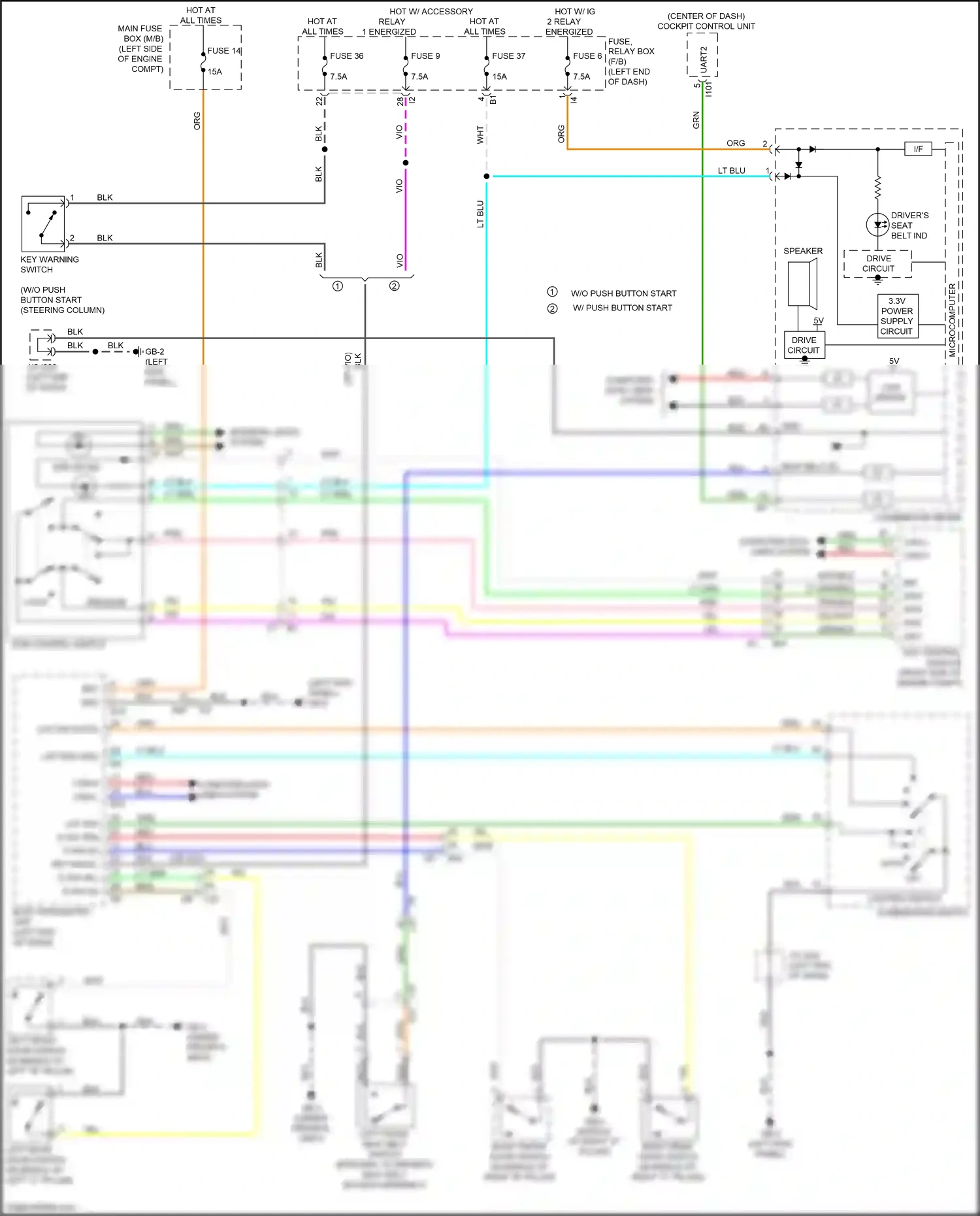 Wiring diagram steering column) for Subaru Outback BT (2019-2024) (1 of 26)