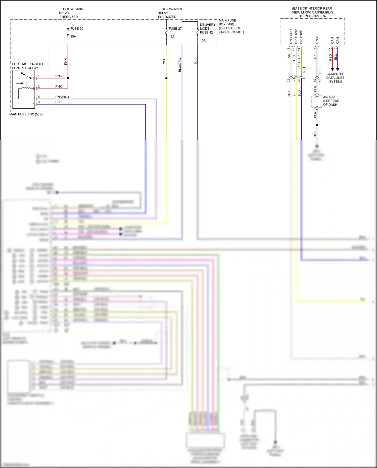 Wiring diagram stereo camera for Subaru Outback BT (2019-2024) (2 of 6)