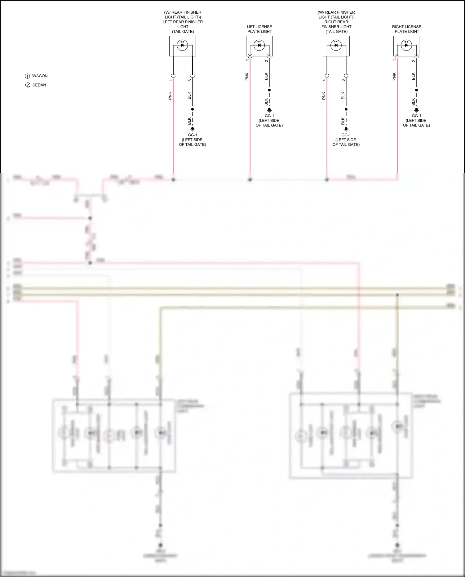 Wiring diagram tail light/stop light for Subaru Outback BT (2019-2024) (1 of 1)