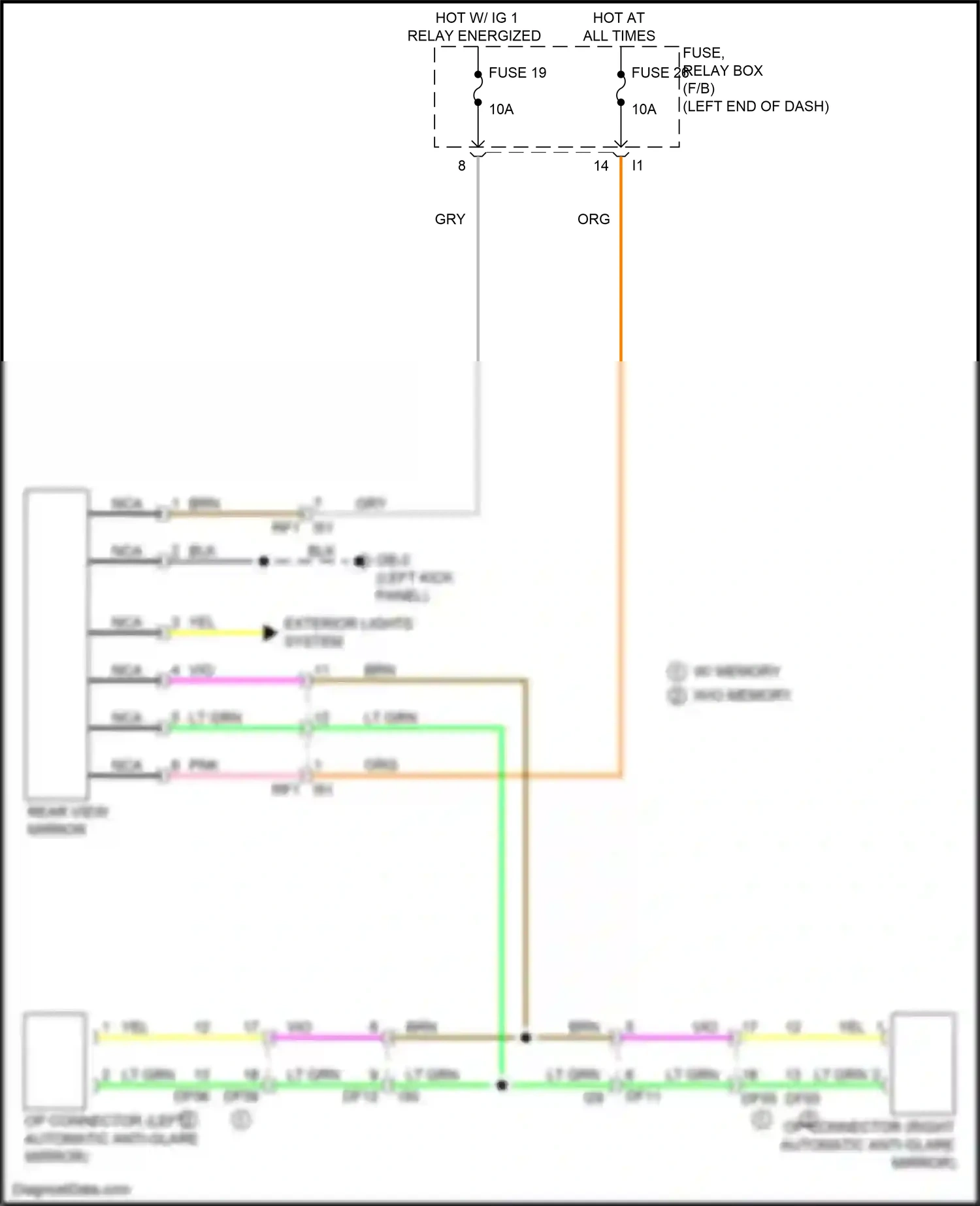 Wiring diagram w/ memory for Subaru Outback BT (2019-2024) (11 of 12)