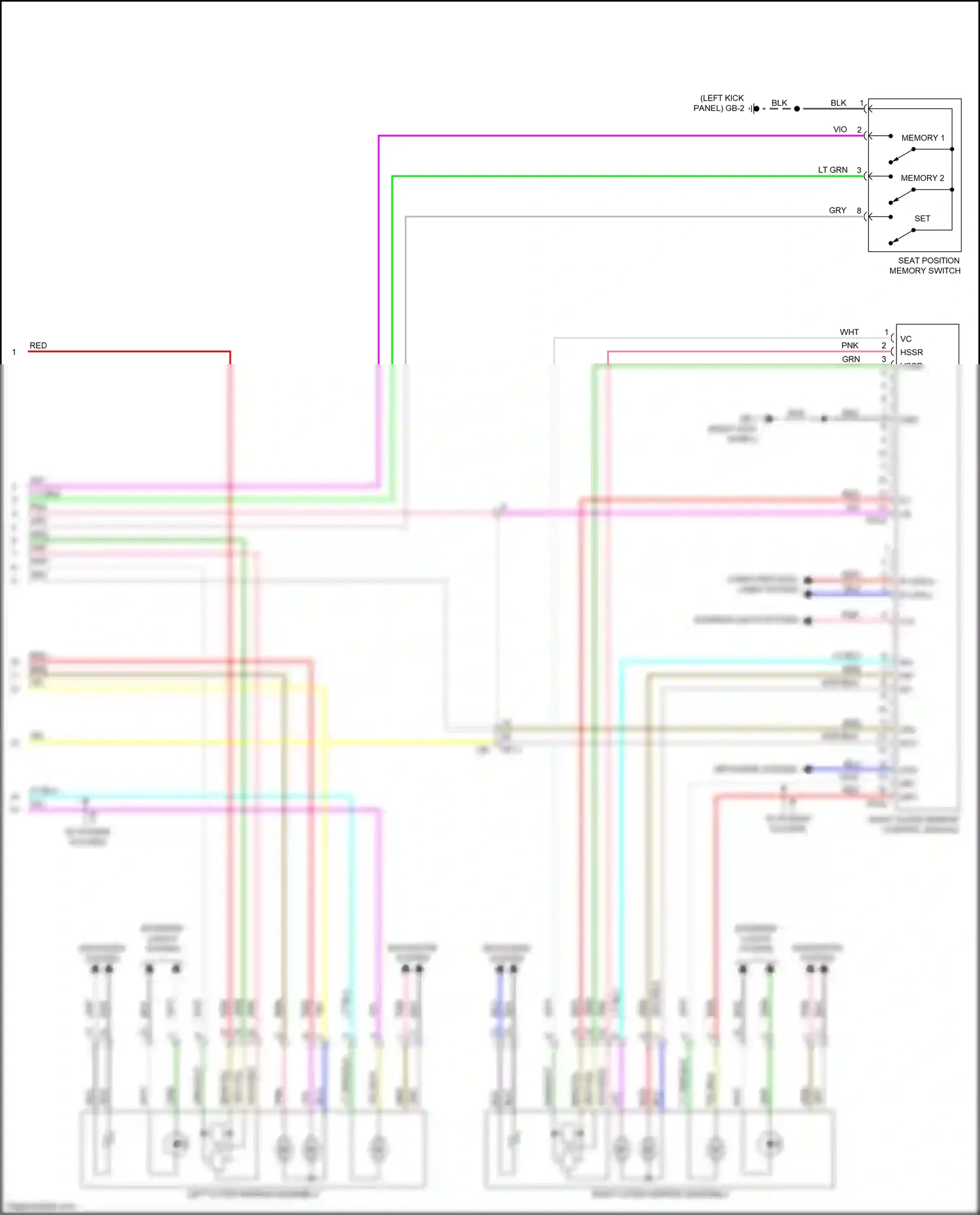 Wiring diagram w/ power folding for Subaru Outback BT (2019-2024) (2 of 2)