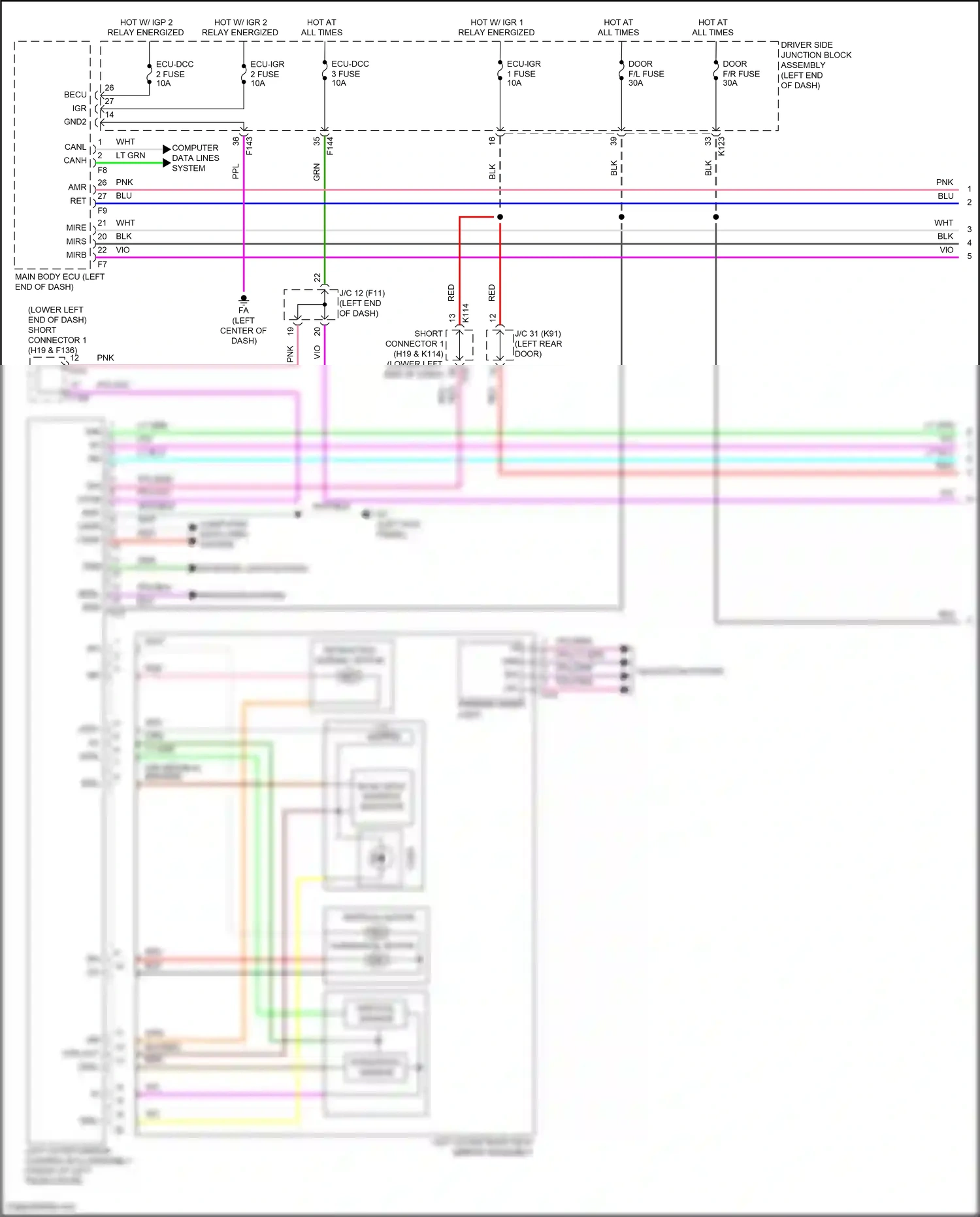 Subaru Solterra I (2022-2024) computer data lines system wiring diagram  (1 of 83)