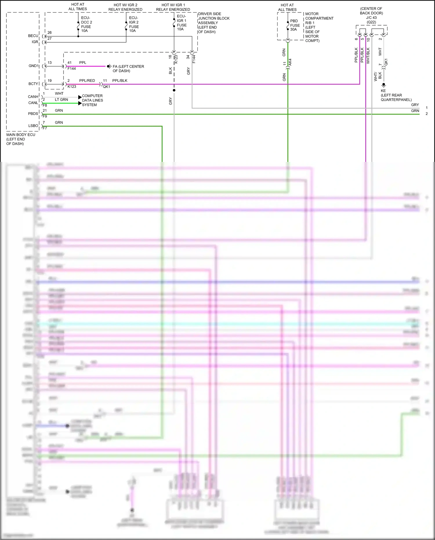 Subaru Solterra I (2022-2024) computer data lines system wiring diagram  (67 of 83)