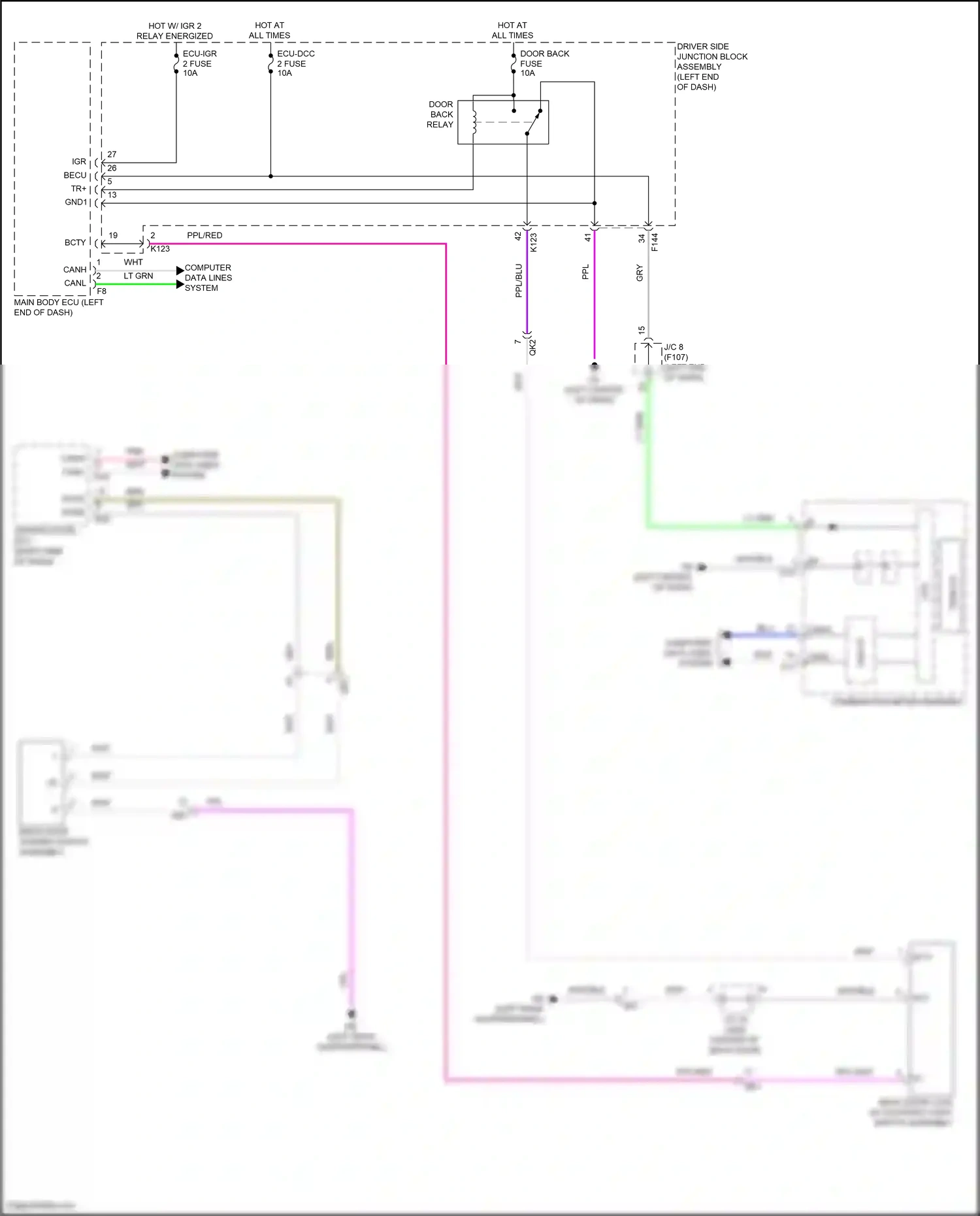Subaru Solterra I (2022-2024) computer data lines system wiring diagram  (70 of 83)