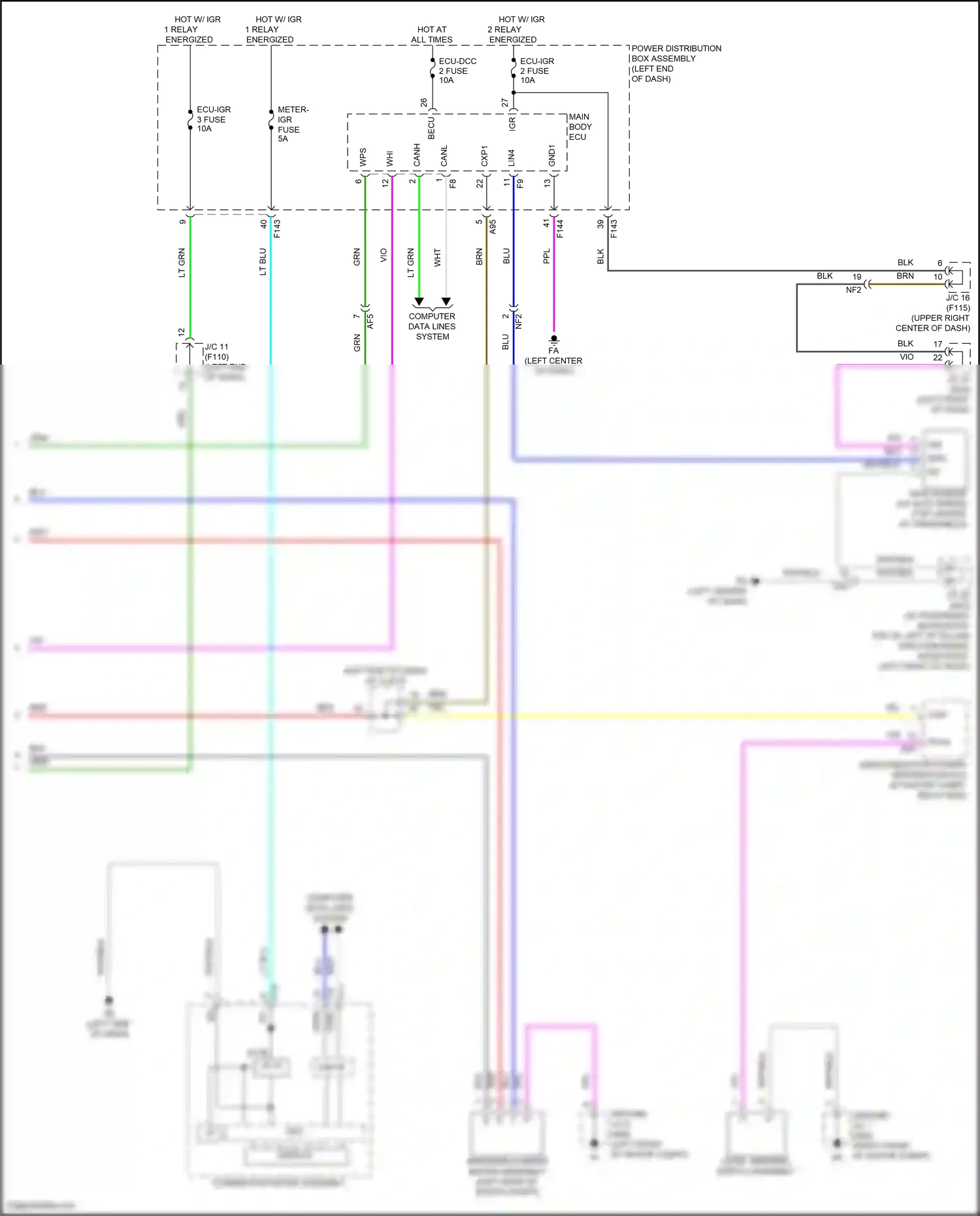 Subaru Solterra I (2022-2024) computer data lines system wiring diagram  (20 of 83)