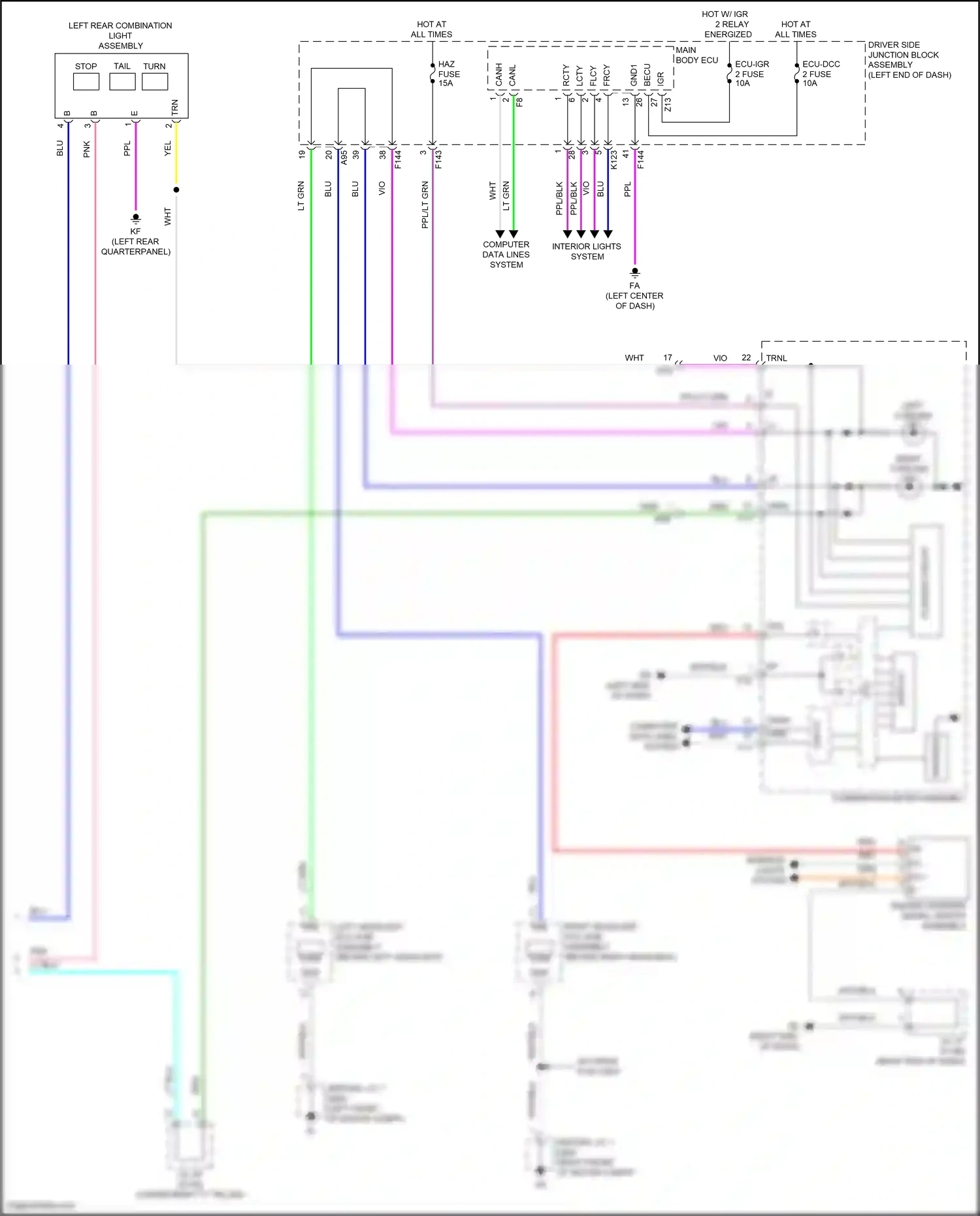 Subaru Solterra I (2022-2024) computer data lines system wiring diagram  (73 of 83)
