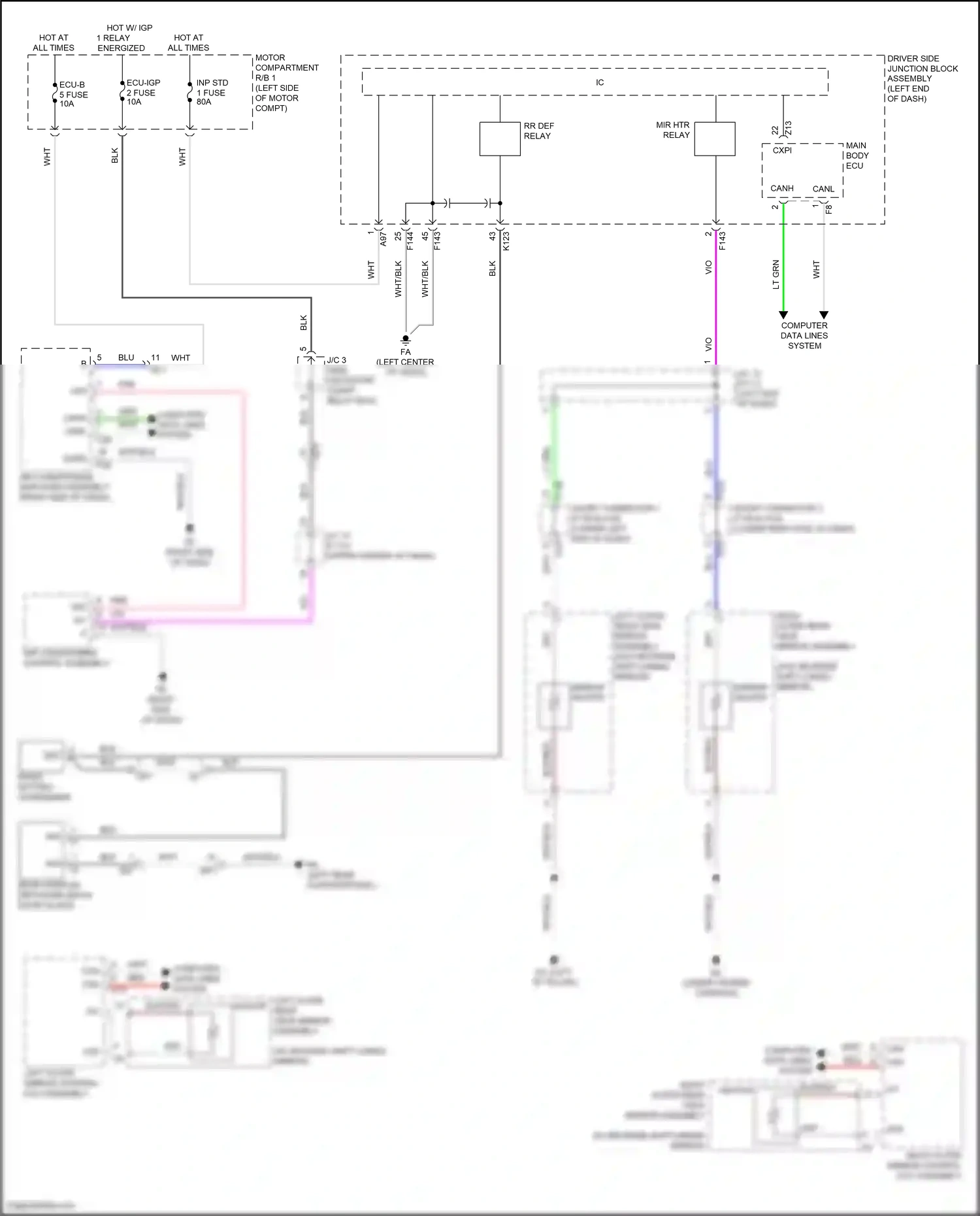 Subaru Solterra I (2022-2024) computer data lines system wiring diagram  (57 of 83)