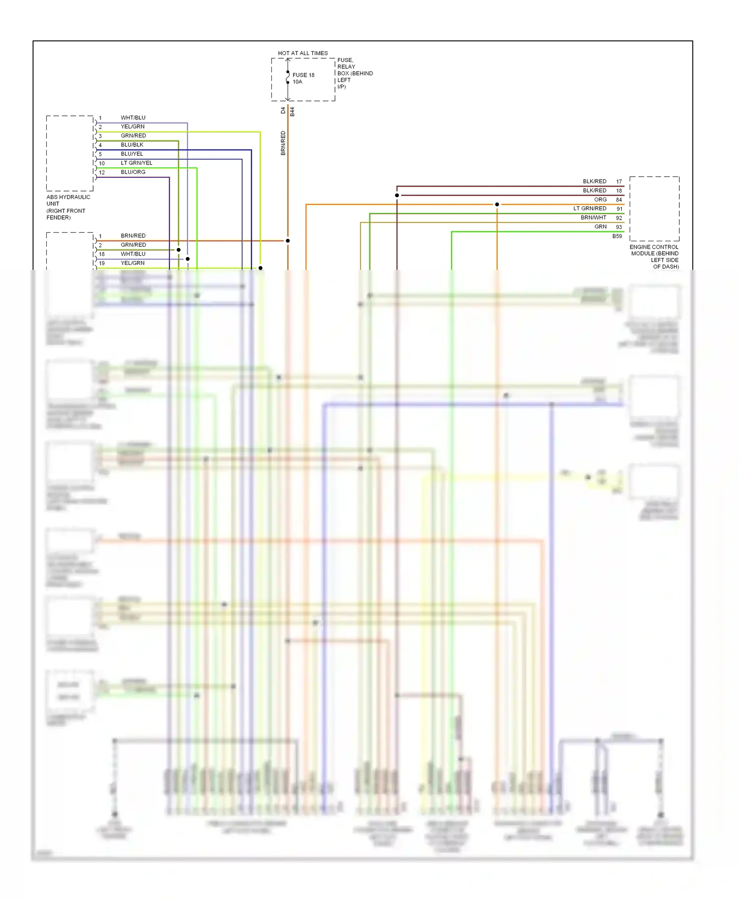 Computer data lines — Computer data lines. Subaru SVX I (1991-1997)