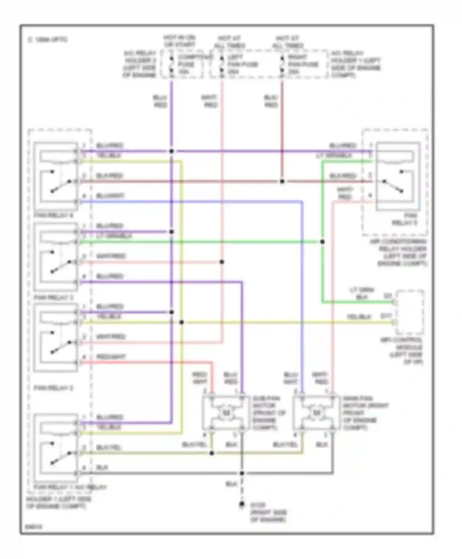 SVX Subaru I (1991-1997): Cooling fan circuit