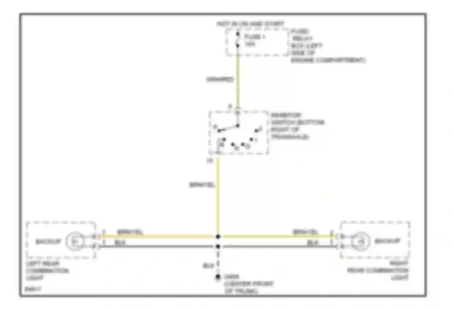 SVX Subaru I (1991-1997): Back-up lamps circuit