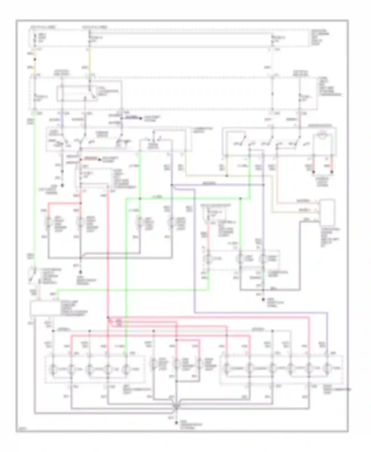 SVX Subaru I (1991-1997): Exterior lamps circuit