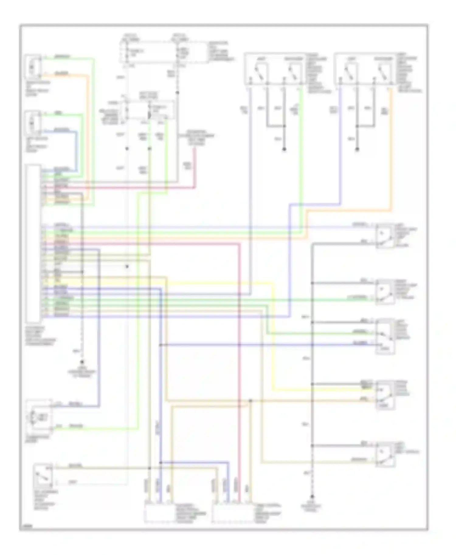 SVX Subaru I (1991-1997): Passive restraint circuit