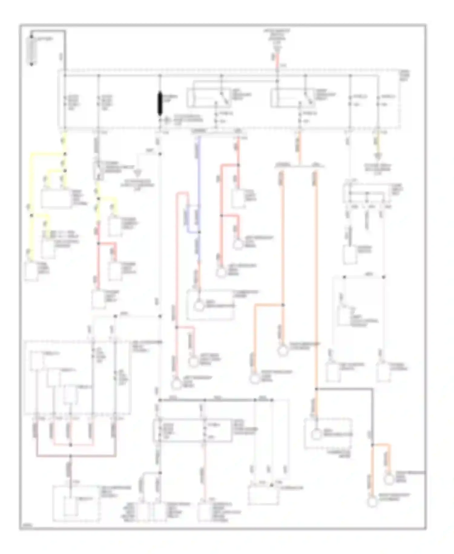 SVX Subaru I (1991-1997): Power distribution circuit (1 of 5)