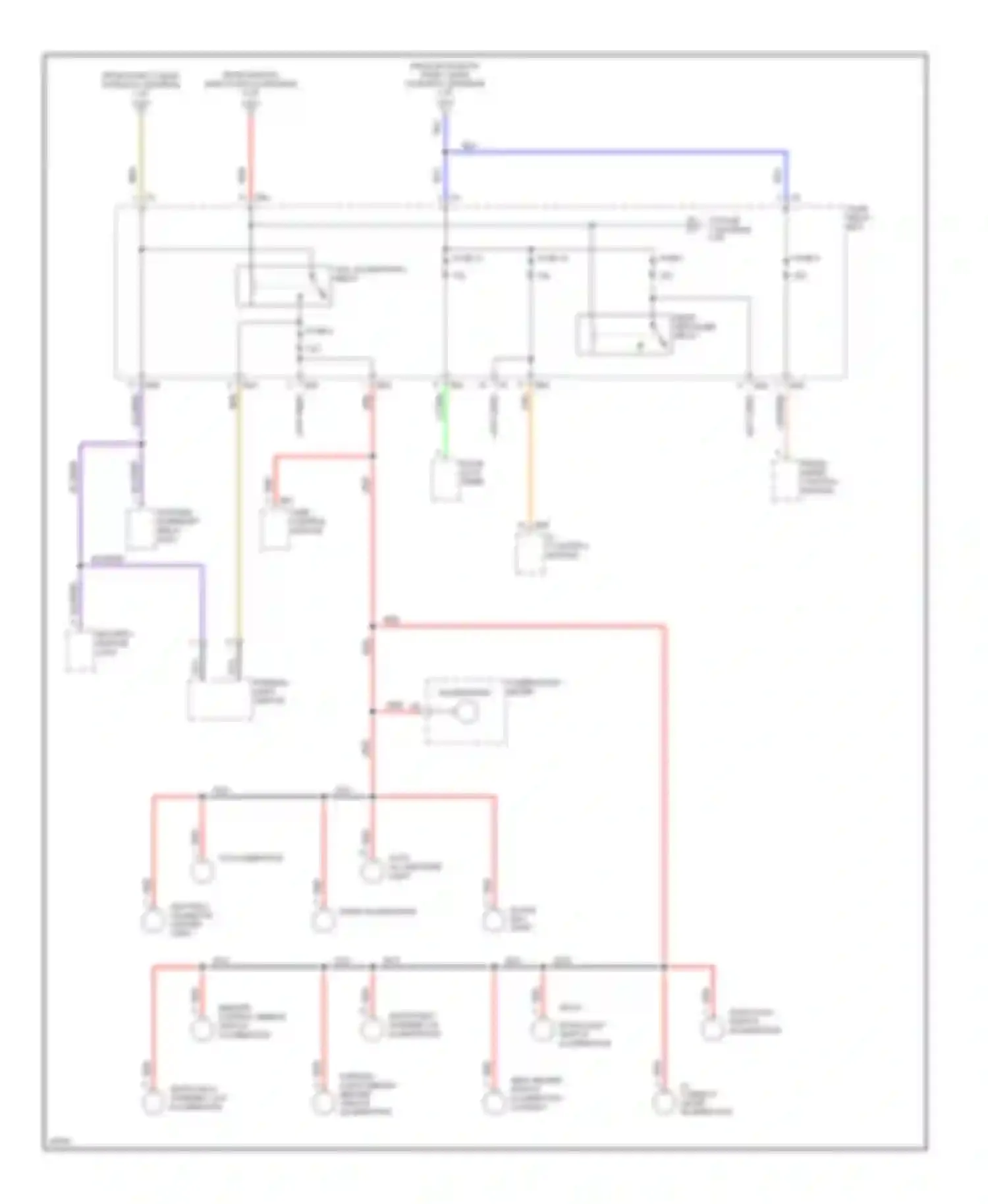 SVX Subaru I (1991-1997): Power distribution circuit (3 of 5)