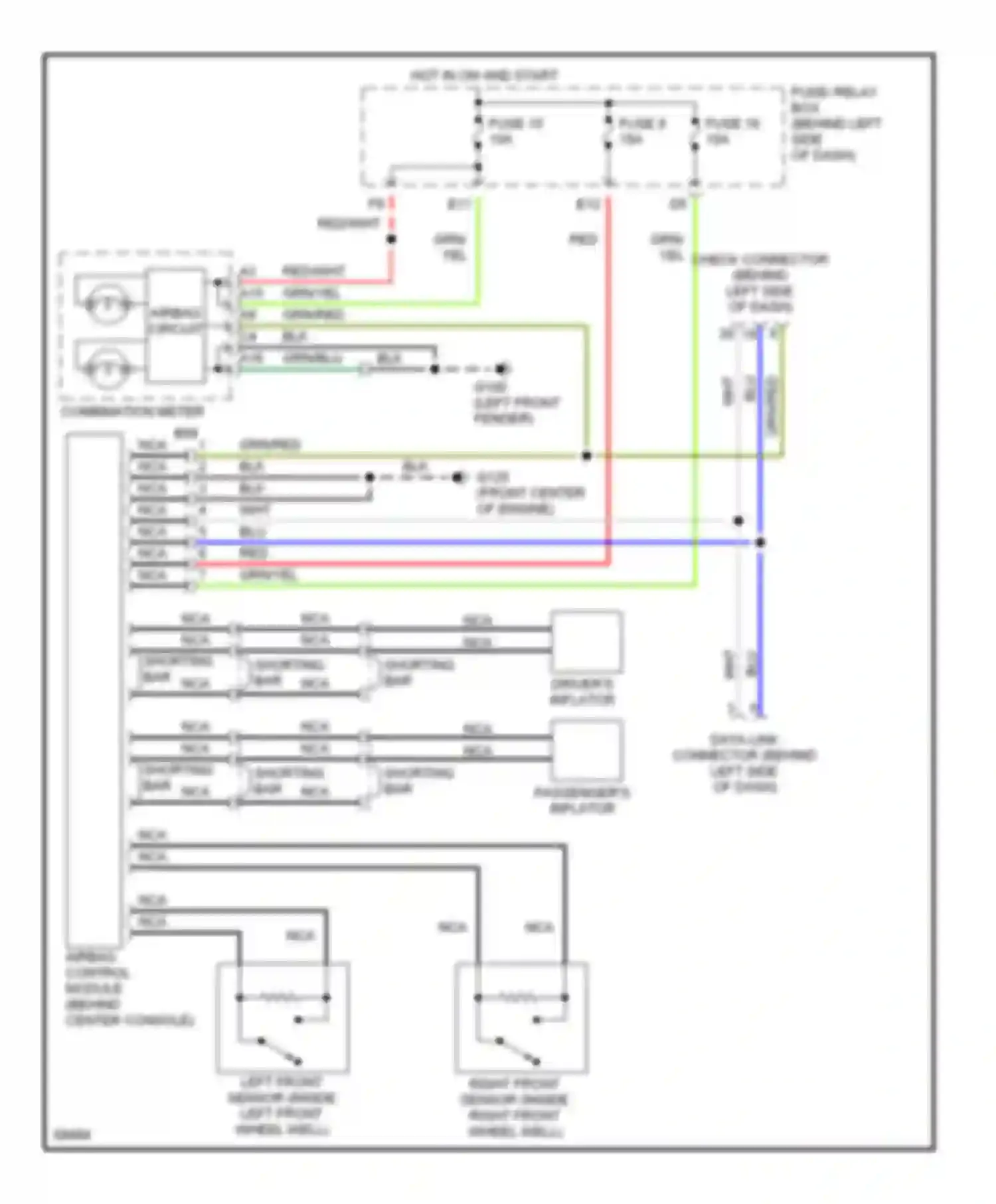 SVX Subaru I (1991-1997): Supplemental restraint circuit