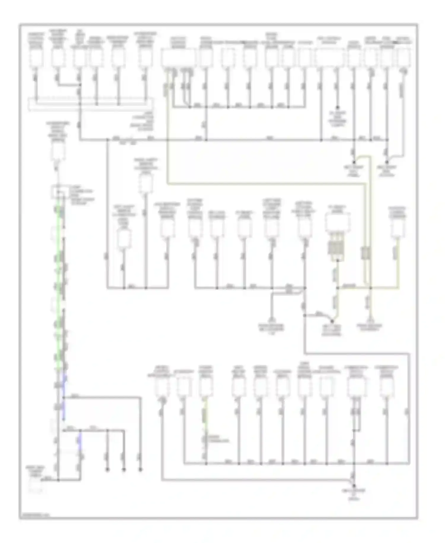 Tribeca Subaru WX facelift (2007-2014): Ground distribution circuit (3 of 3)