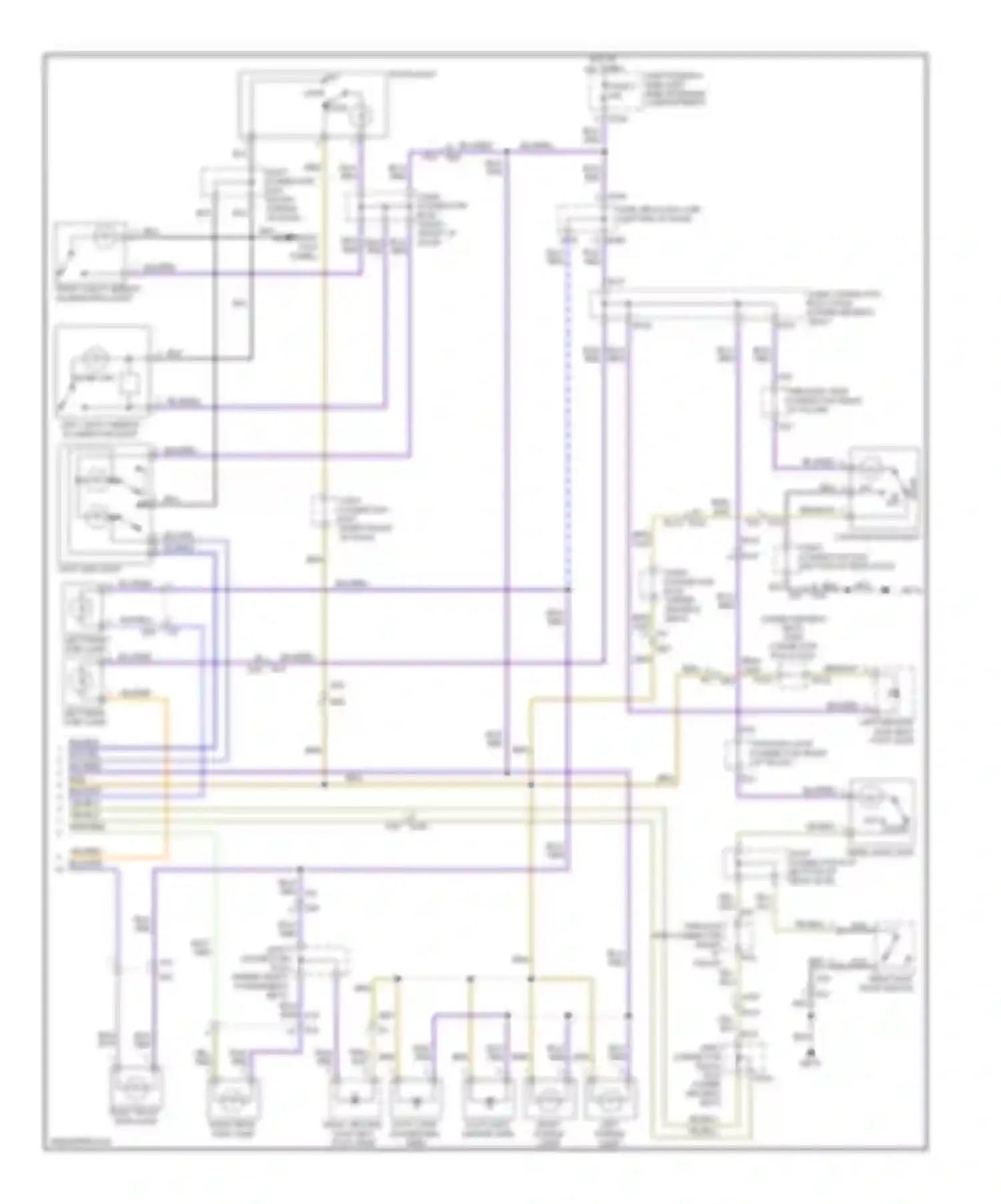 Tribeca Subaru WX facelift (2007-2014): Courtesy lamps circuit (2 of 2)