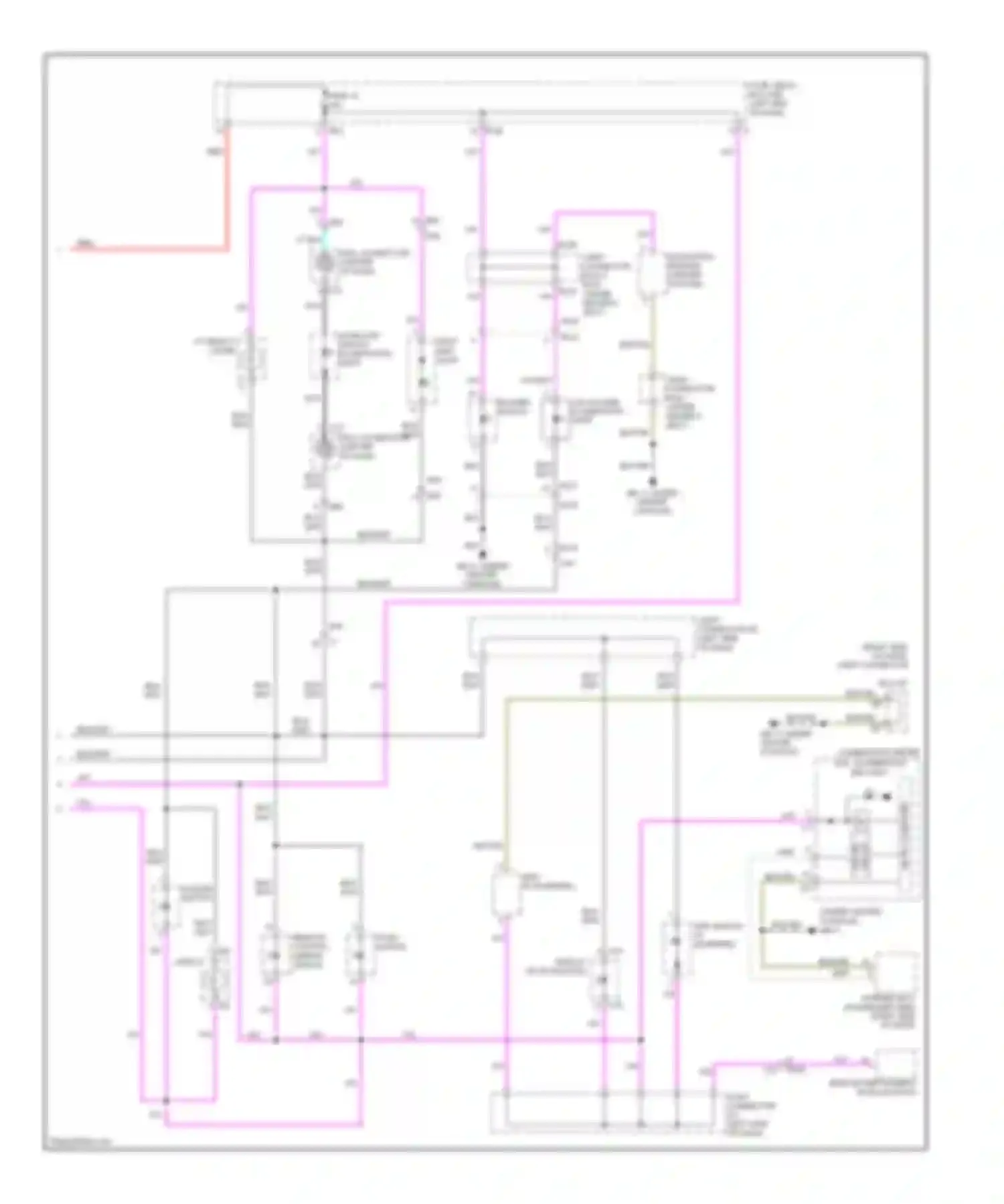 Tribeca Subaru WX facelift (2007-2014): Instrument illumination circuit (2 of 2)