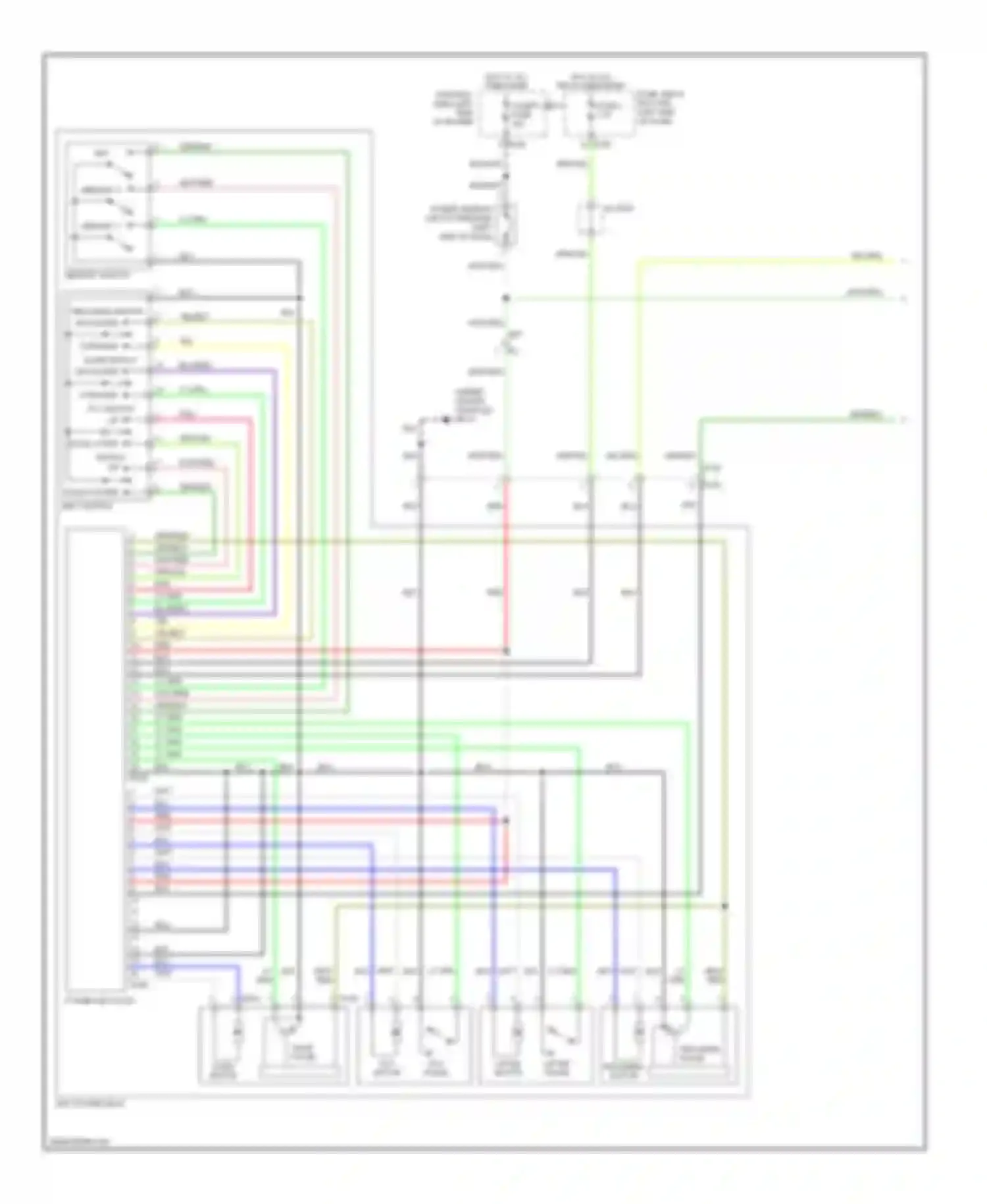 Tribeca Subaru WX facelift (2007-2014): Memory systems circuit (1 of 2)