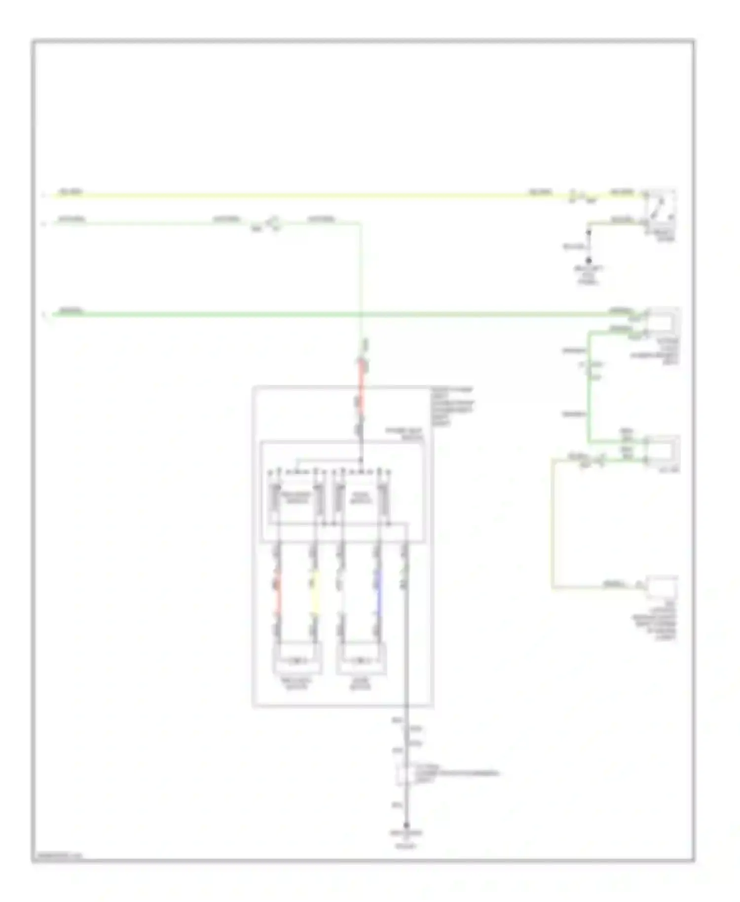 Tribeca Subaru WX facelift (2007-2014): Memory systems circuit (2 of 2)