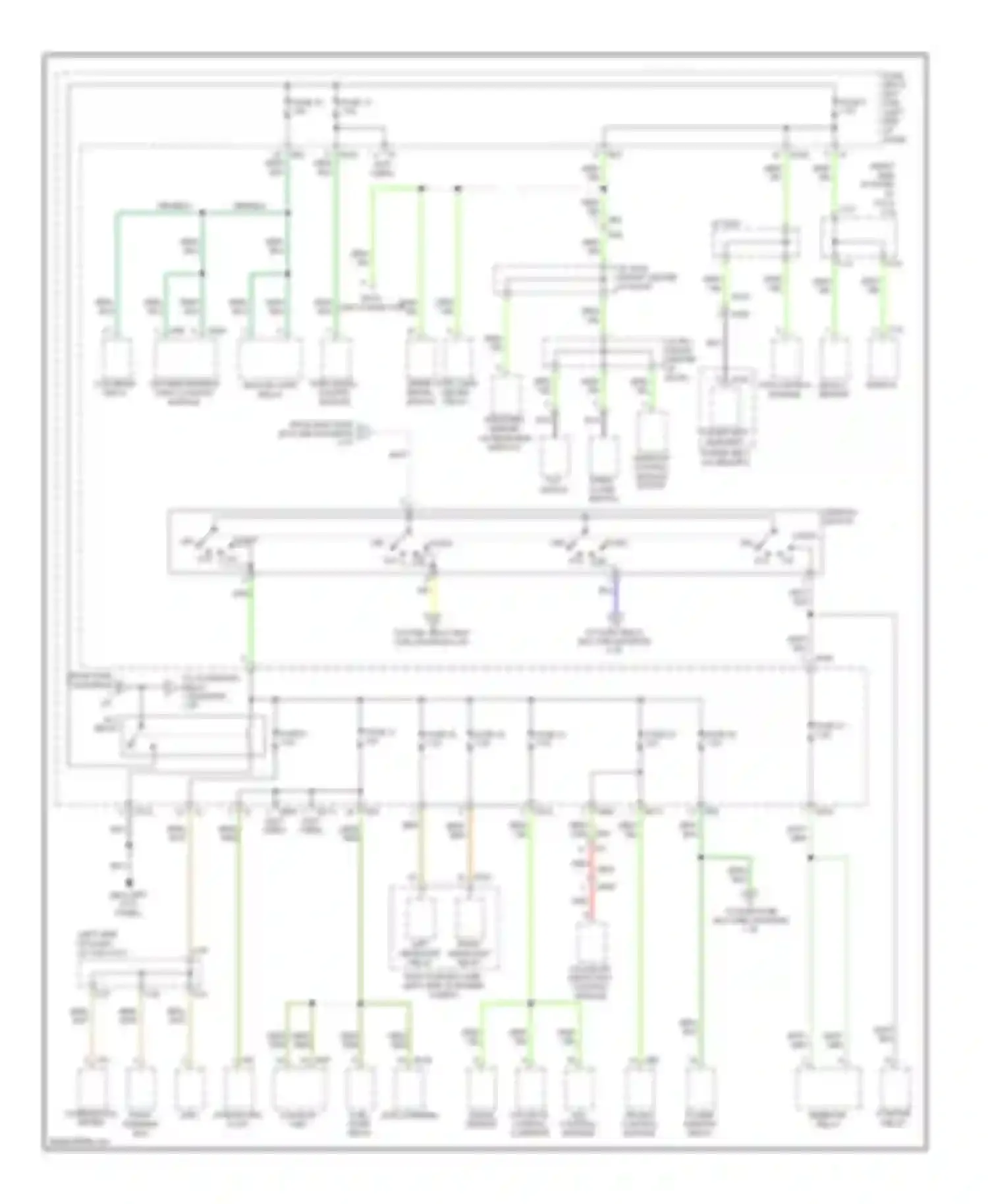 Tribeca Subaru WX facelift (2007-2014): Power distribution circuit (2 of 4)