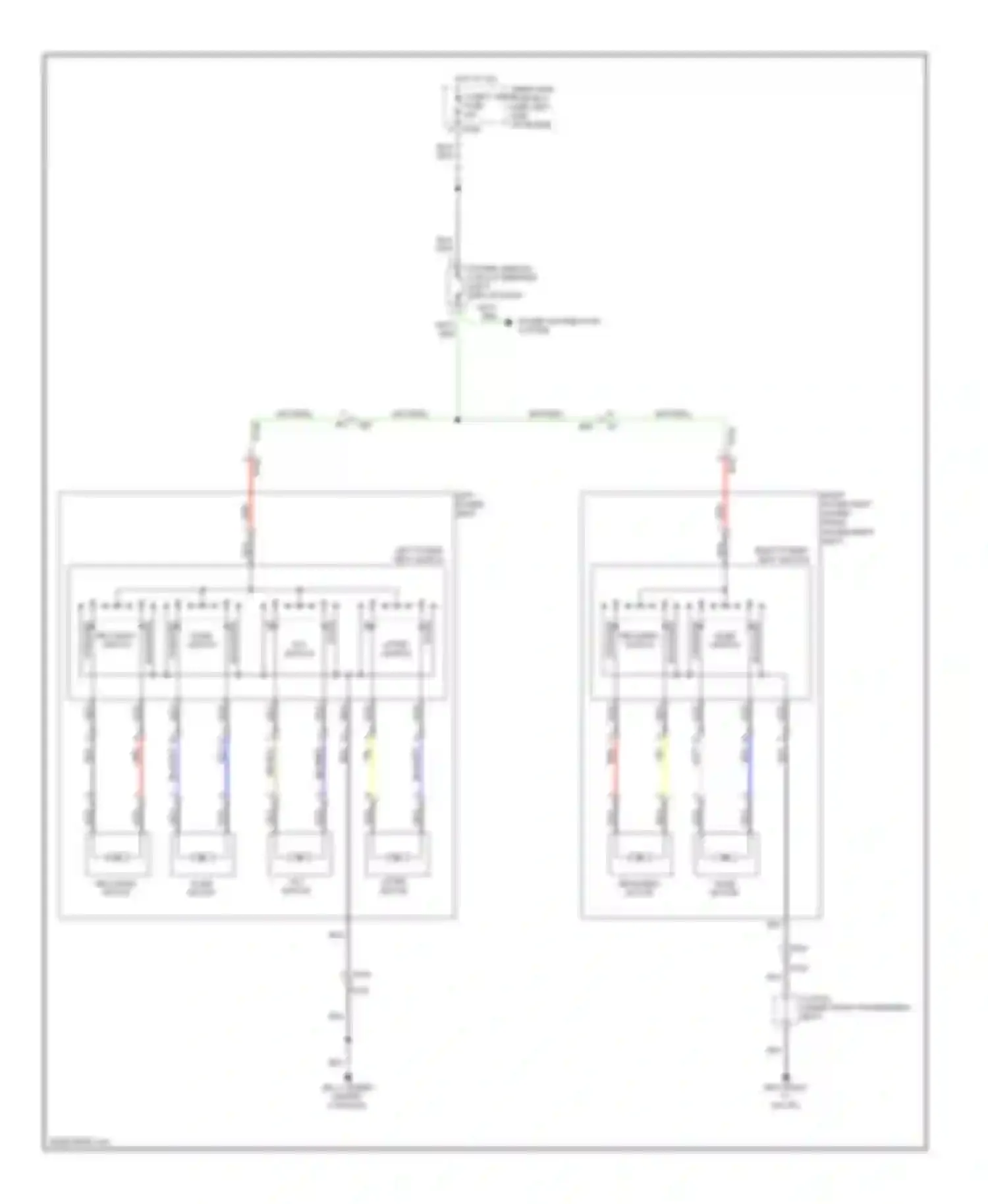 Tribeca Subaru WX facelift (2007-2014): Power seat circuit