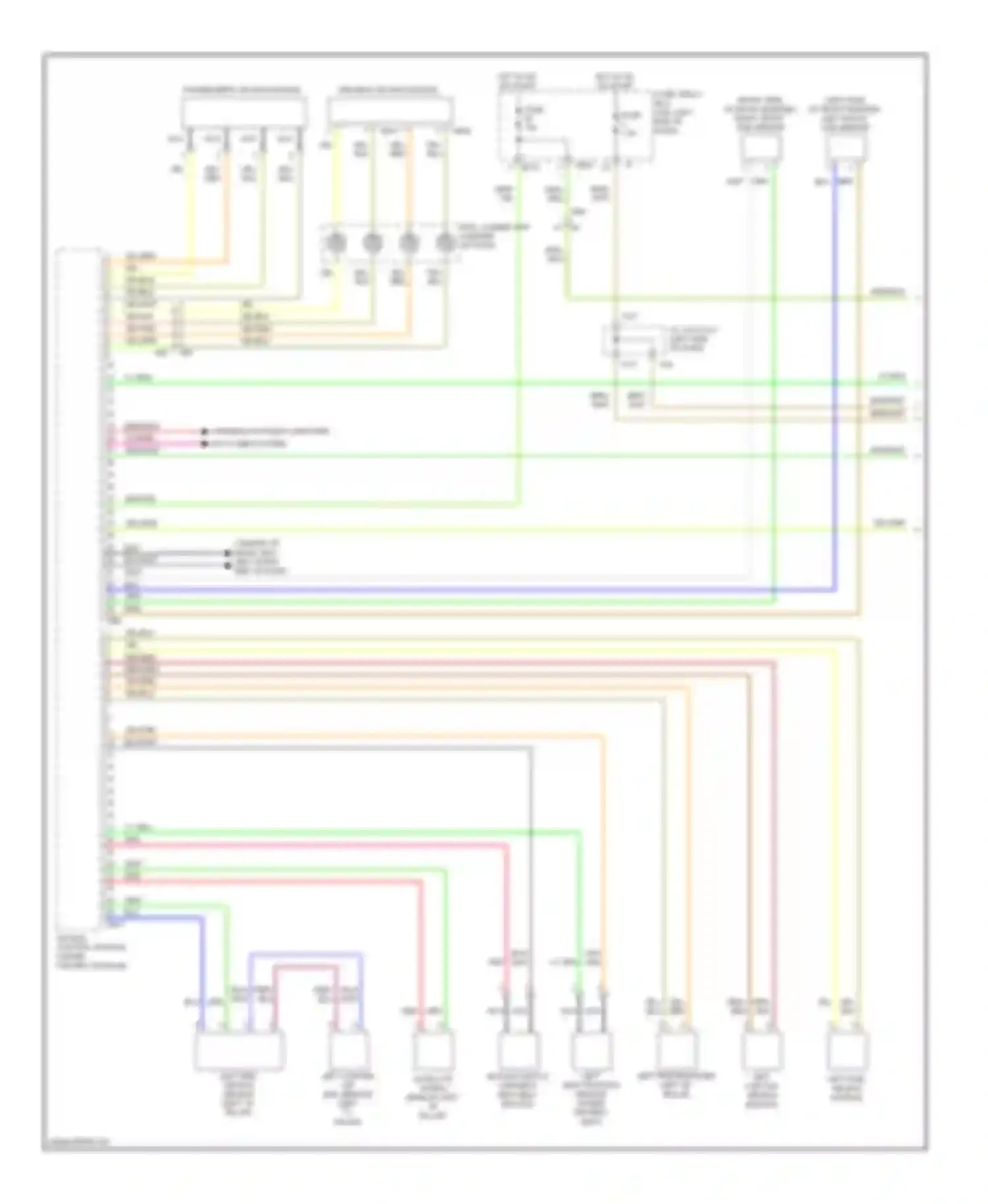 Tribeca Subaru WX facelift (2007-2014): Supplemental restraints circuit (1 of 2)