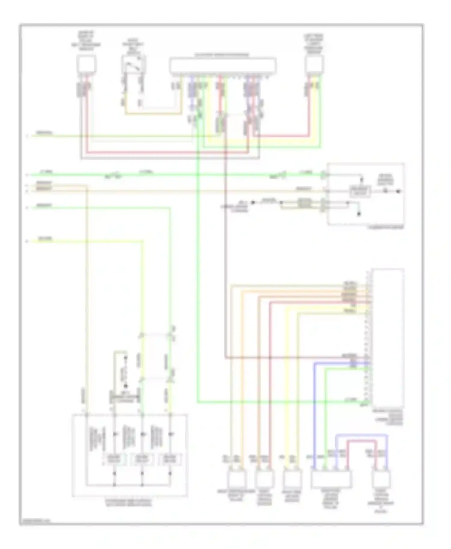 Tribeca Subaru WX facelift (2007-2014): Supplemental restraints circuit (2 of 2)