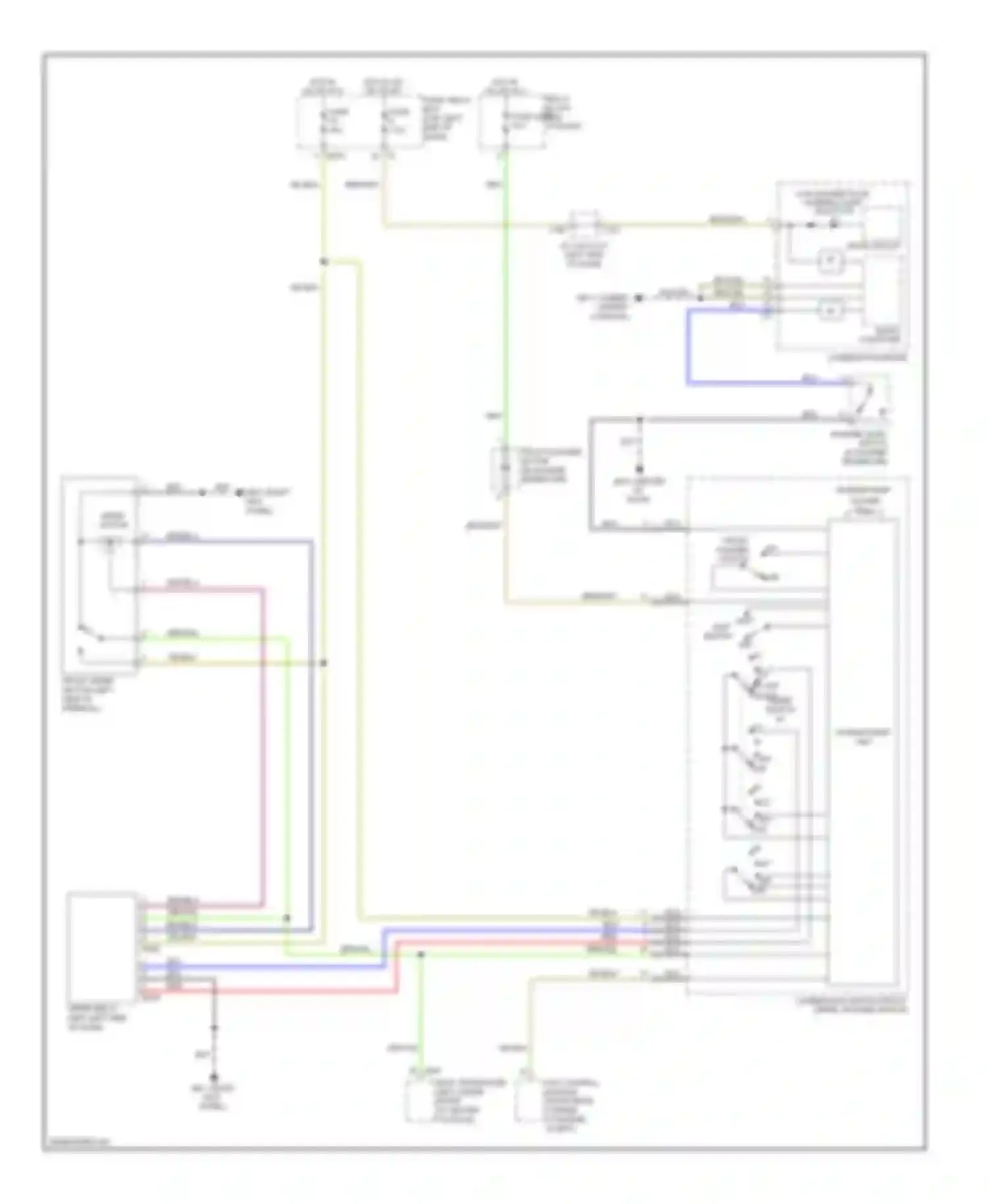 Tribeca Subaru WX facelift (2007-2014): Front wiper/washer circuit