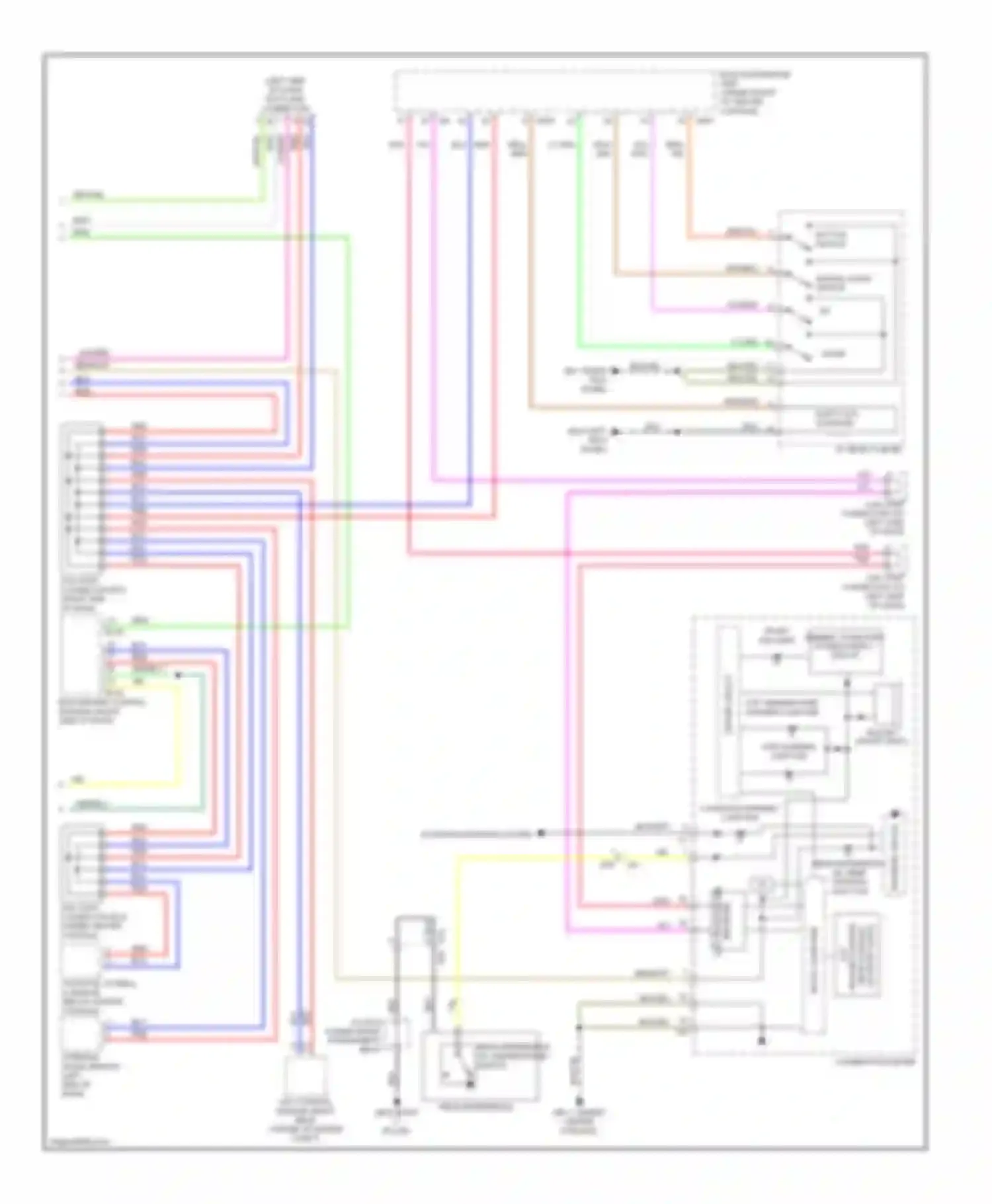 Wiring diagram dimmer, stabilizing power supply circuit for Subaru Tribeca WX facelift (2007-2014) (1 of 1)