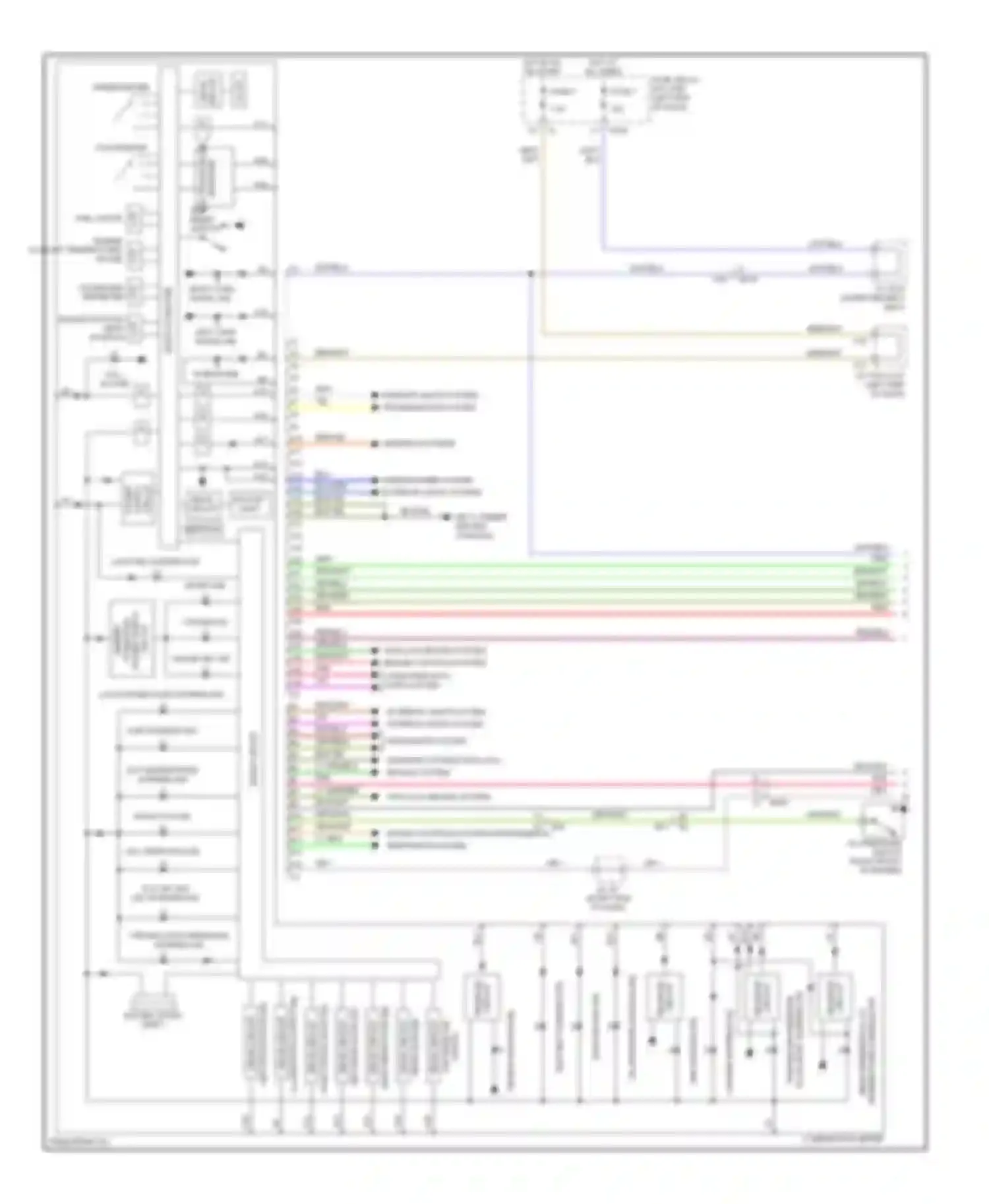 Wiring diagram engine controls system supplemental restraints system for Subaru Tribeca WX facelift (2007-2014) (1 of 1)
