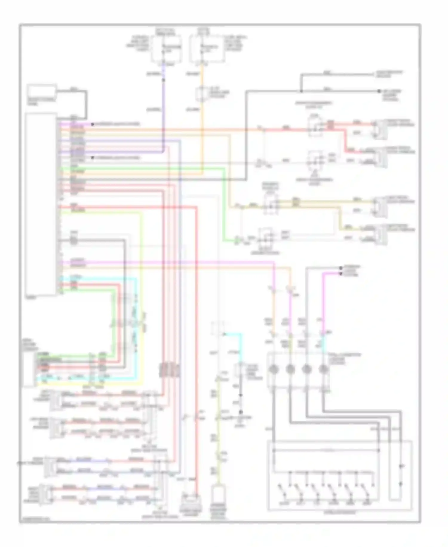 Wiring diagram left front door tweeter for Subaru Tribeca WX facelift (2007-2014) (2 of 8)