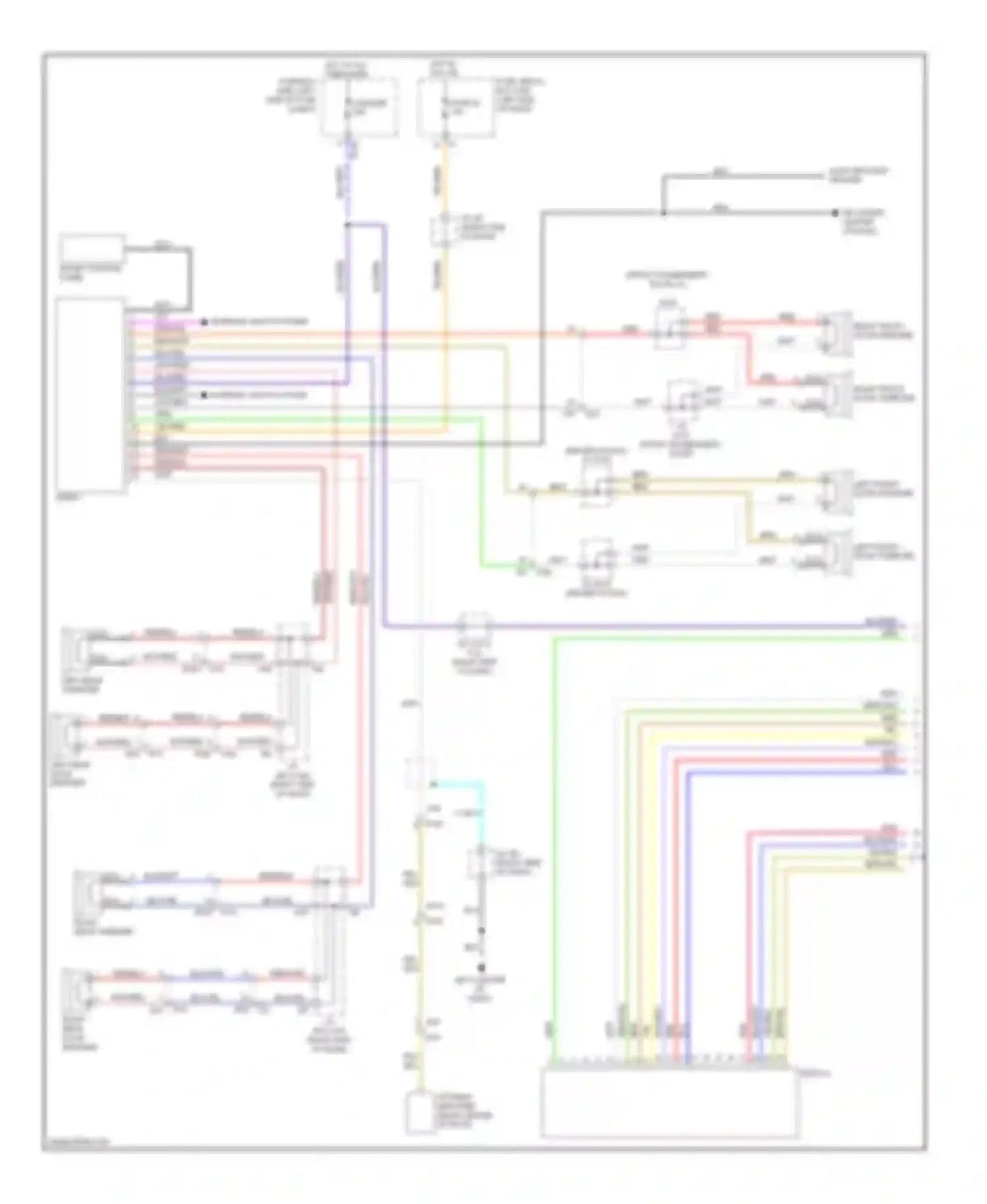 Wiring diagram left front door tweeter for Subaru Tribeca WX facelift (2007-2014) (4 of 8)