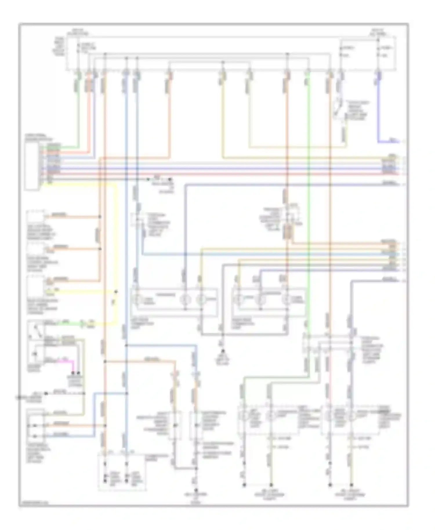 Wiring diagram left front turn signal, clearance light left front clearance light for Subaru Tribeca WX facelift (2007-2014) (1 of 1)