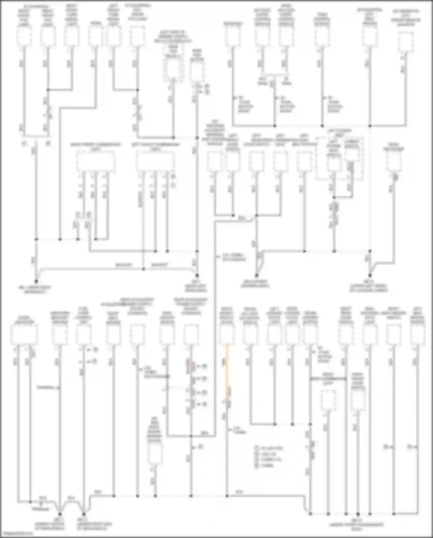 WRX STI Subaru VA facelift (2016-2021): Ground distribution circuit (1 of 4)