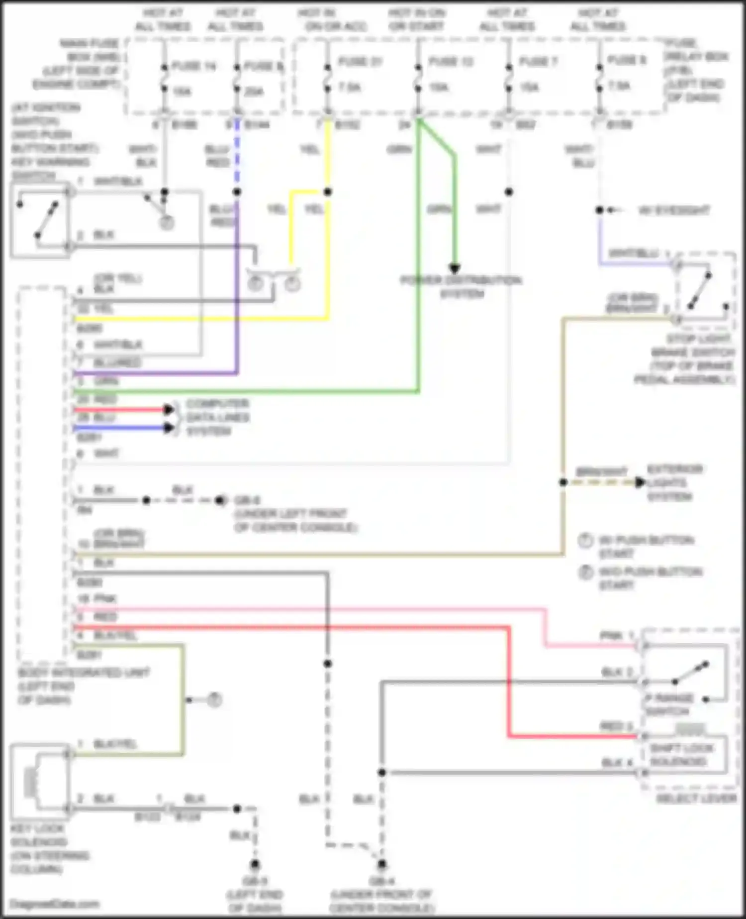 Wiring diagram computer data lines system for Subaru WRX STI VA facelift (2016-2021) (19 of 65)