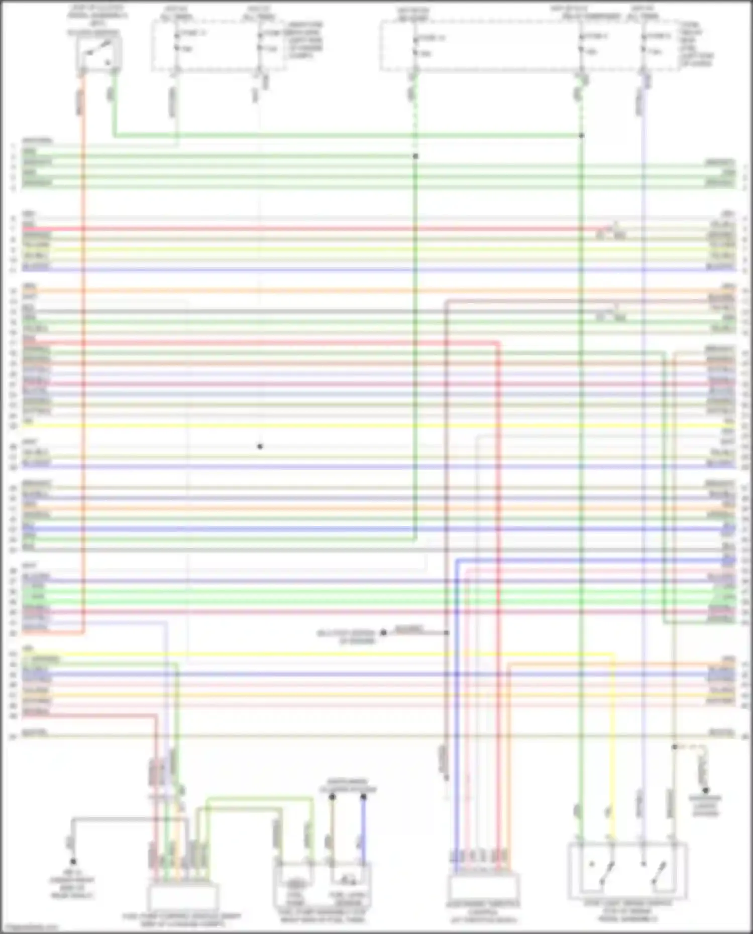 Wiring diagram instrument cluster system for Subaru WRX STI VA facelift (2016-2021) (1 of 2)