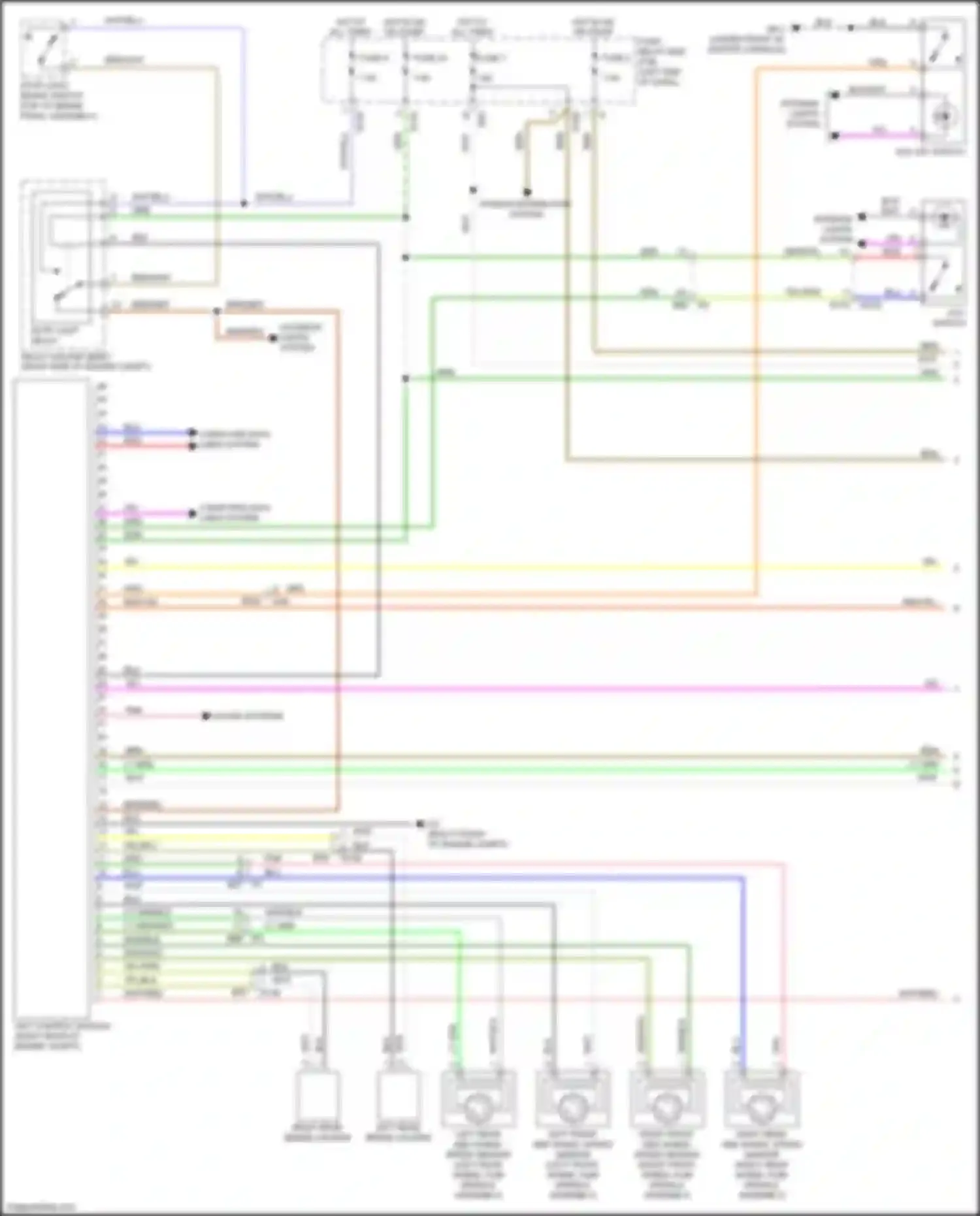 Wiring diagram left front abs wheel speed sensor for Subaru WRX STI VA facelift (2016-2021) (1 of 2)
