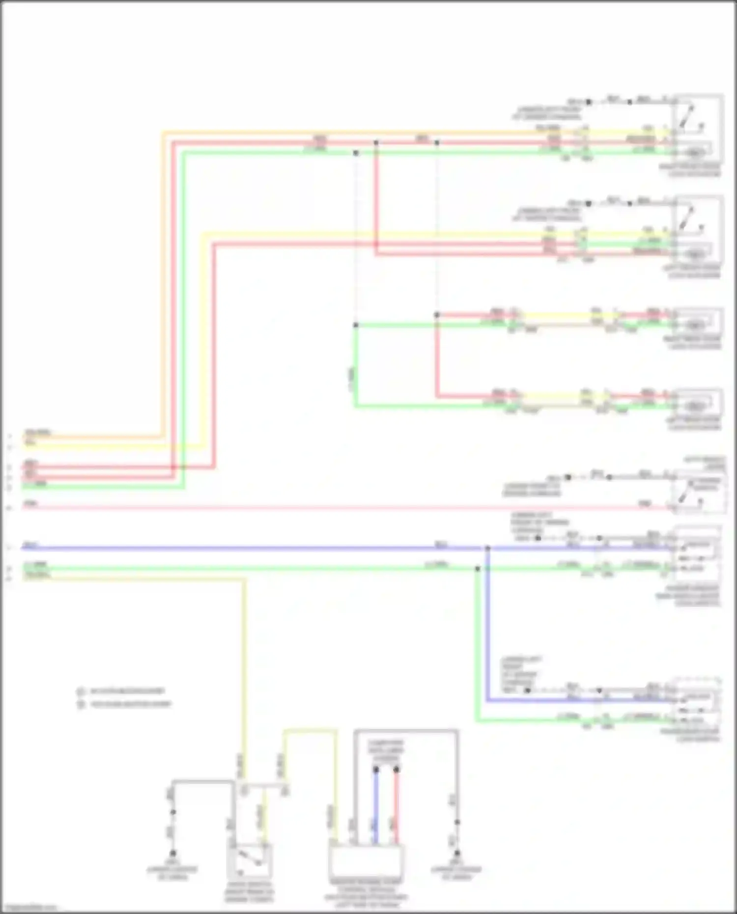 Wiring diagram left front door lock actuator for Subaru WRX STI VA facelift (2016-2021) (4 of 4)