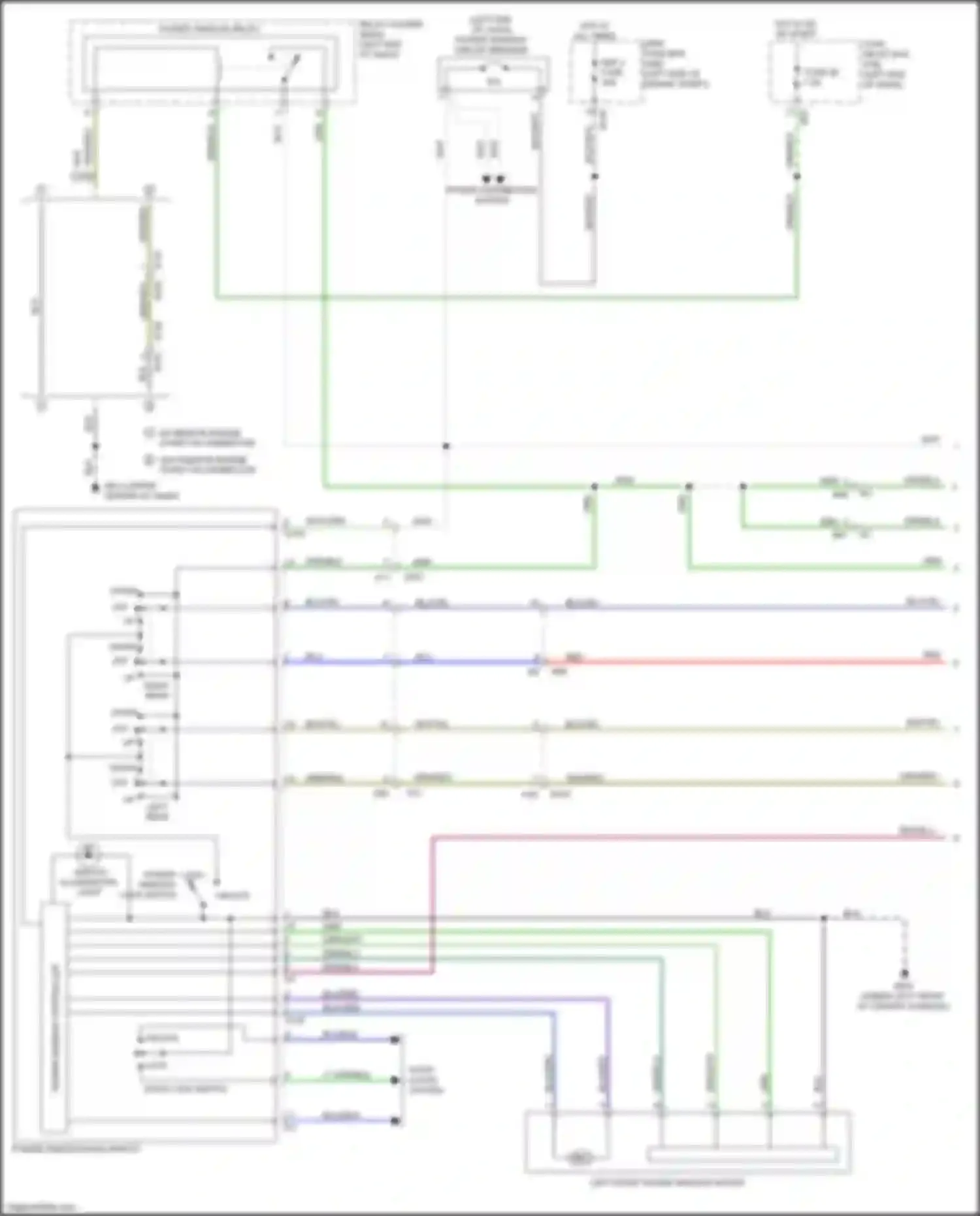 Wiring diagram left front power window motor for Subaru WRX STI VA facelift (2016-2021) (2 of 2)