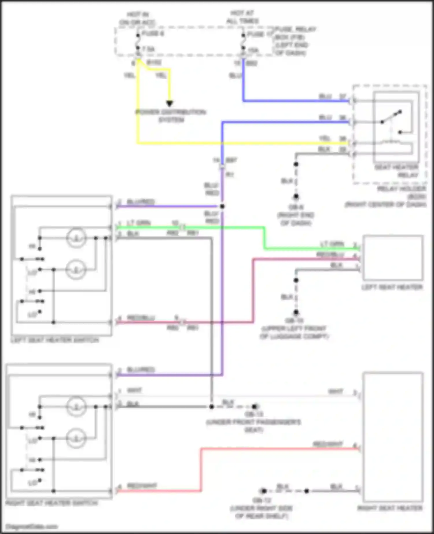 Wiring diagram right end of dash) for Subaru WRX STI VA facelift (2016-2021) (4 of 8)
