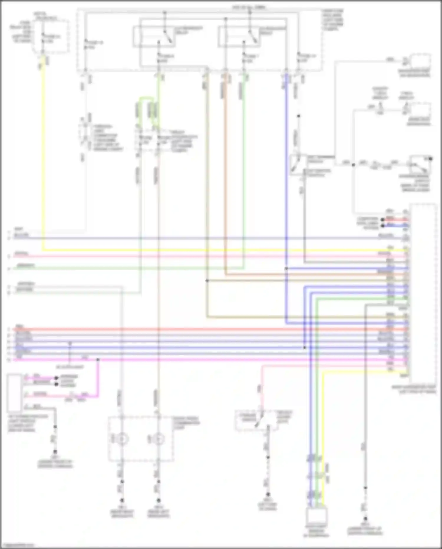 Wiring diagram right front combination light for Subaru WRX STI VA facelift (2016-2021) (4 of 8)