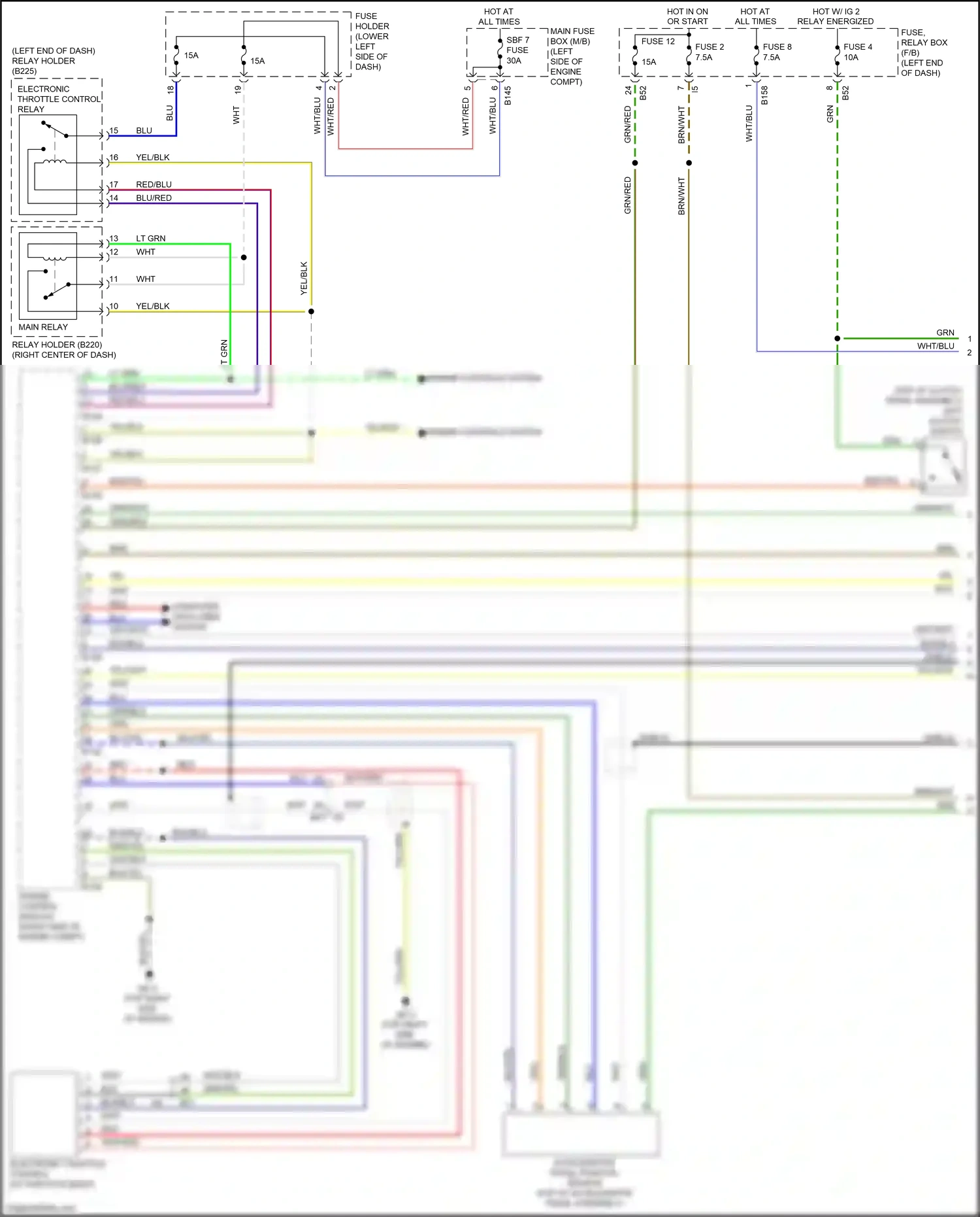 Subaru WRX VA facelift (2016-2021) engine controls system wiring diagram  (2 of 8)