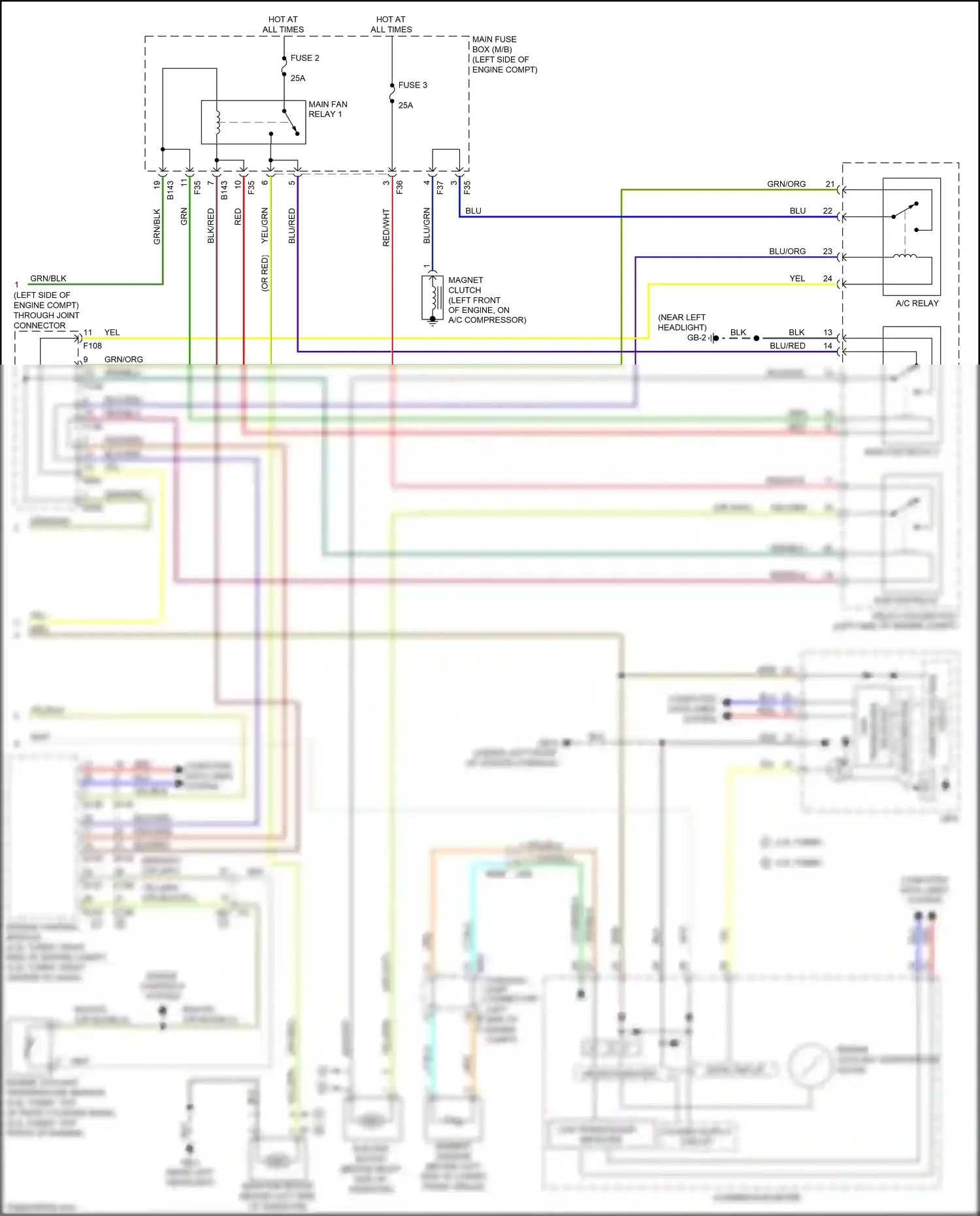 Subaru WRX VA facelift (2016-2021) engine coolant temperature sensor wiring diagram  (1 of 4)