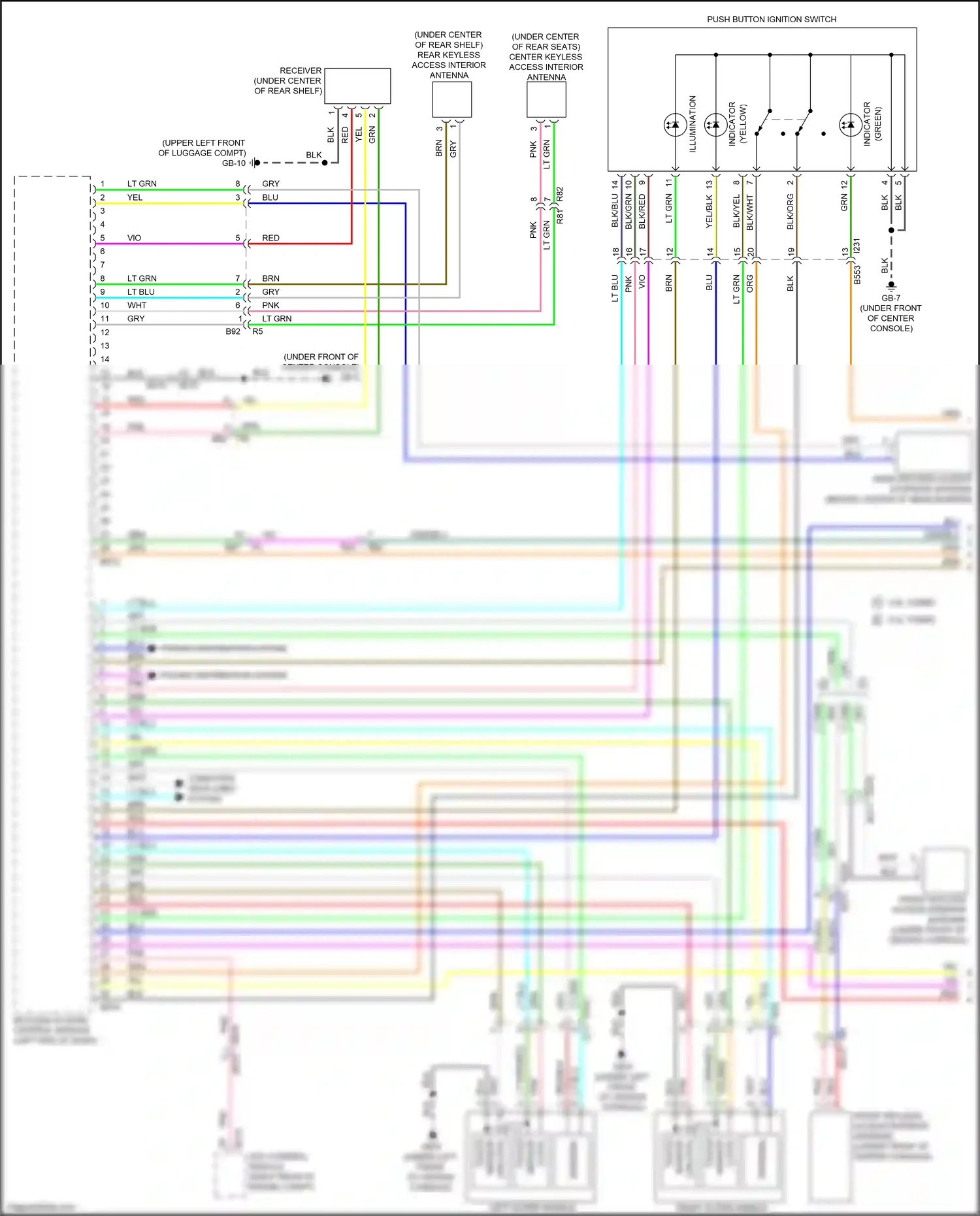 Subaru WRX VA facelift (2016-2021) keyless access control module wiring diagram  (3 of 13)