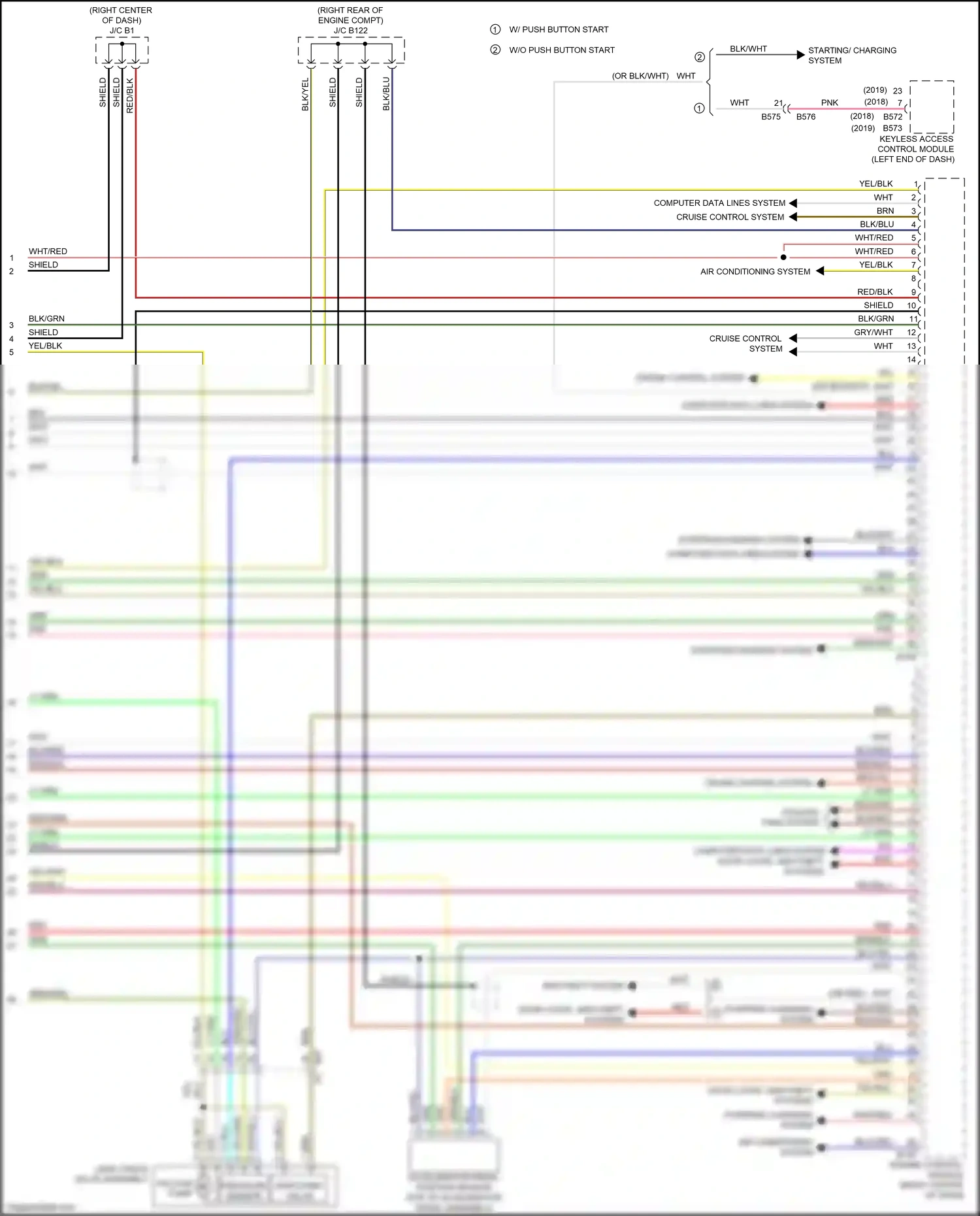 Subaru WRX VA facelift (2016-2021) keyless access control module wiring diagram  (13 of 13)