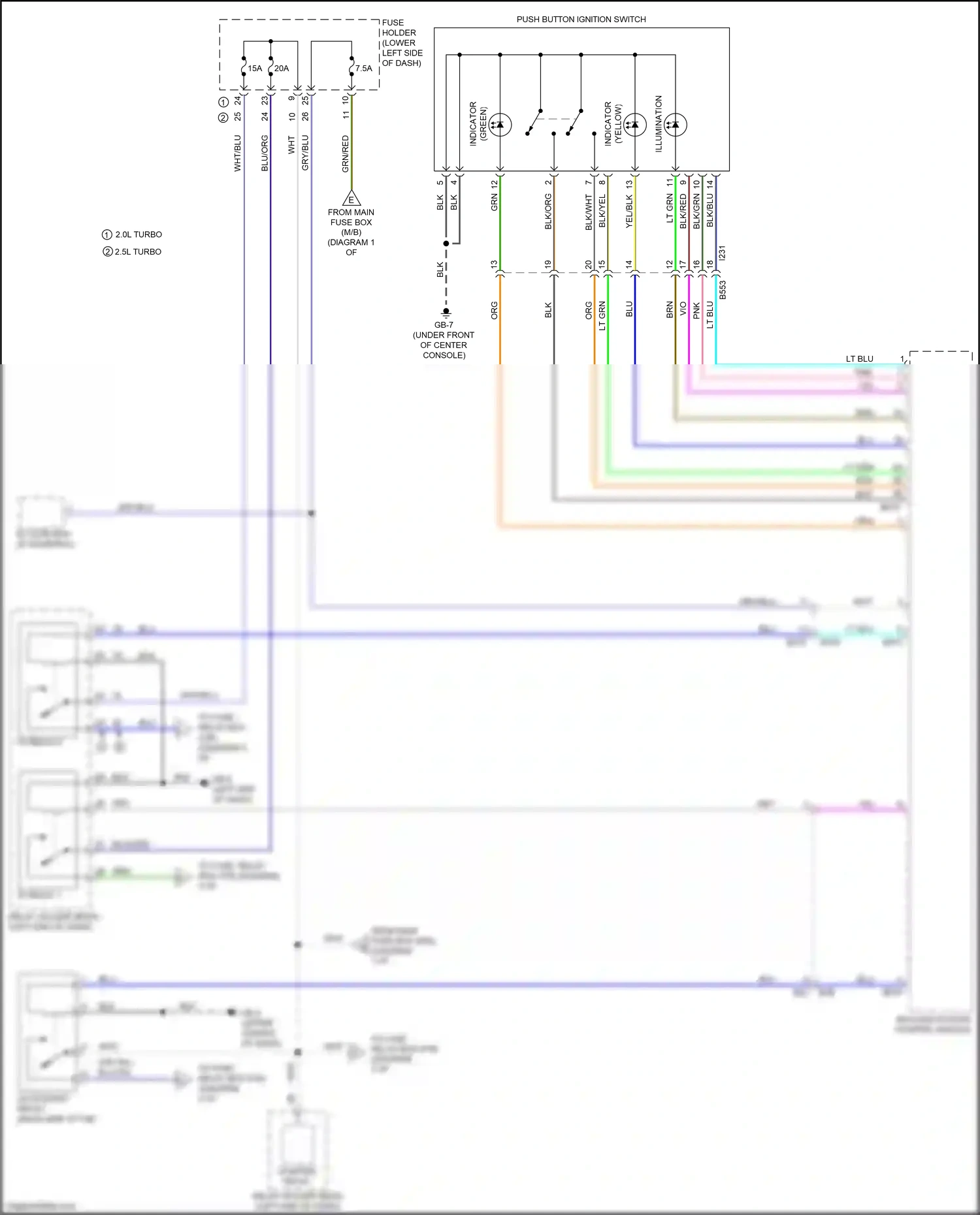 Subaru WRX VA facelift (2016-2021) keyless access control module wiring diagram  (8 of 13)