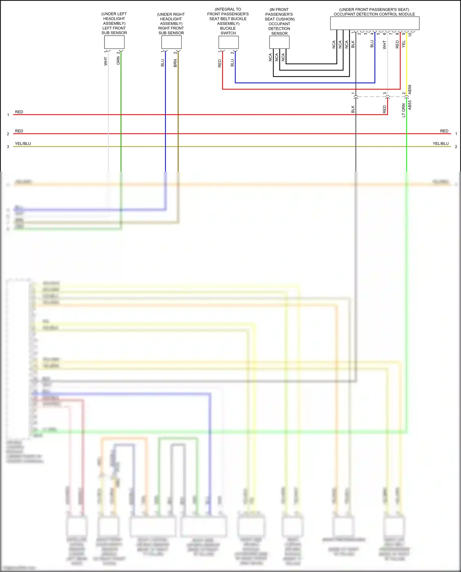 Subaru WRX VA facelift (2016-2021) left front sub sensor wiring diagram  (1 of 1)