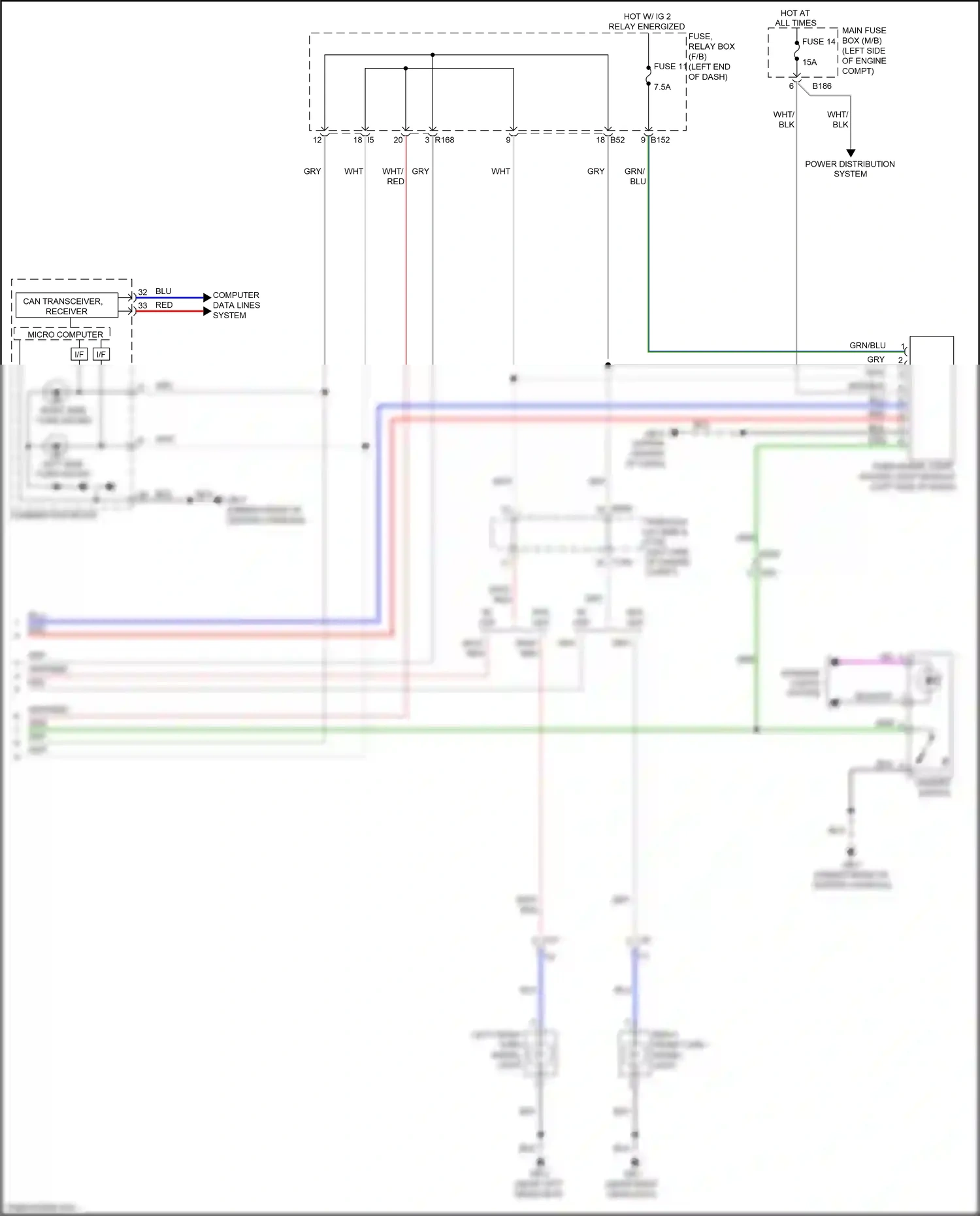 Subaru WRX VA facelift (2016-2021) micro computer wiring diagram  (2 of 8)